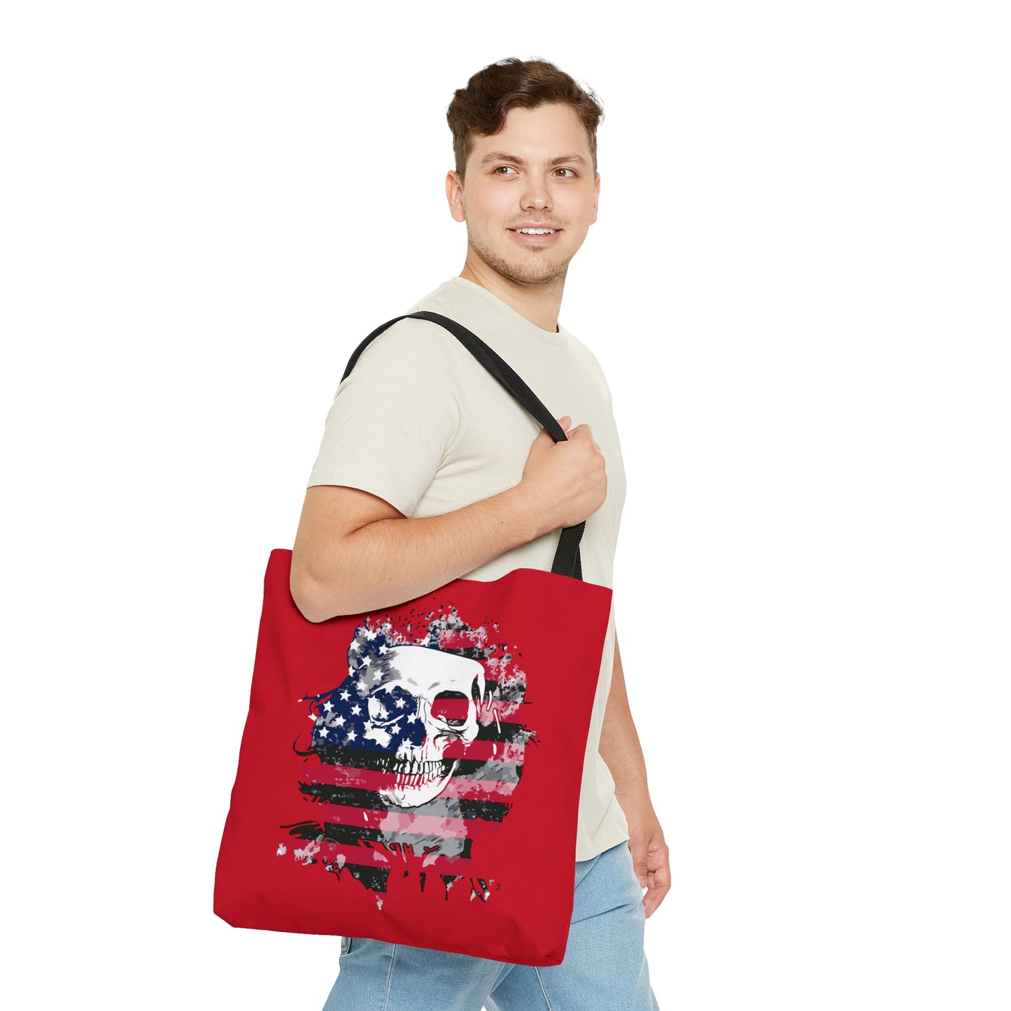 Skull and Flag Tote Bag