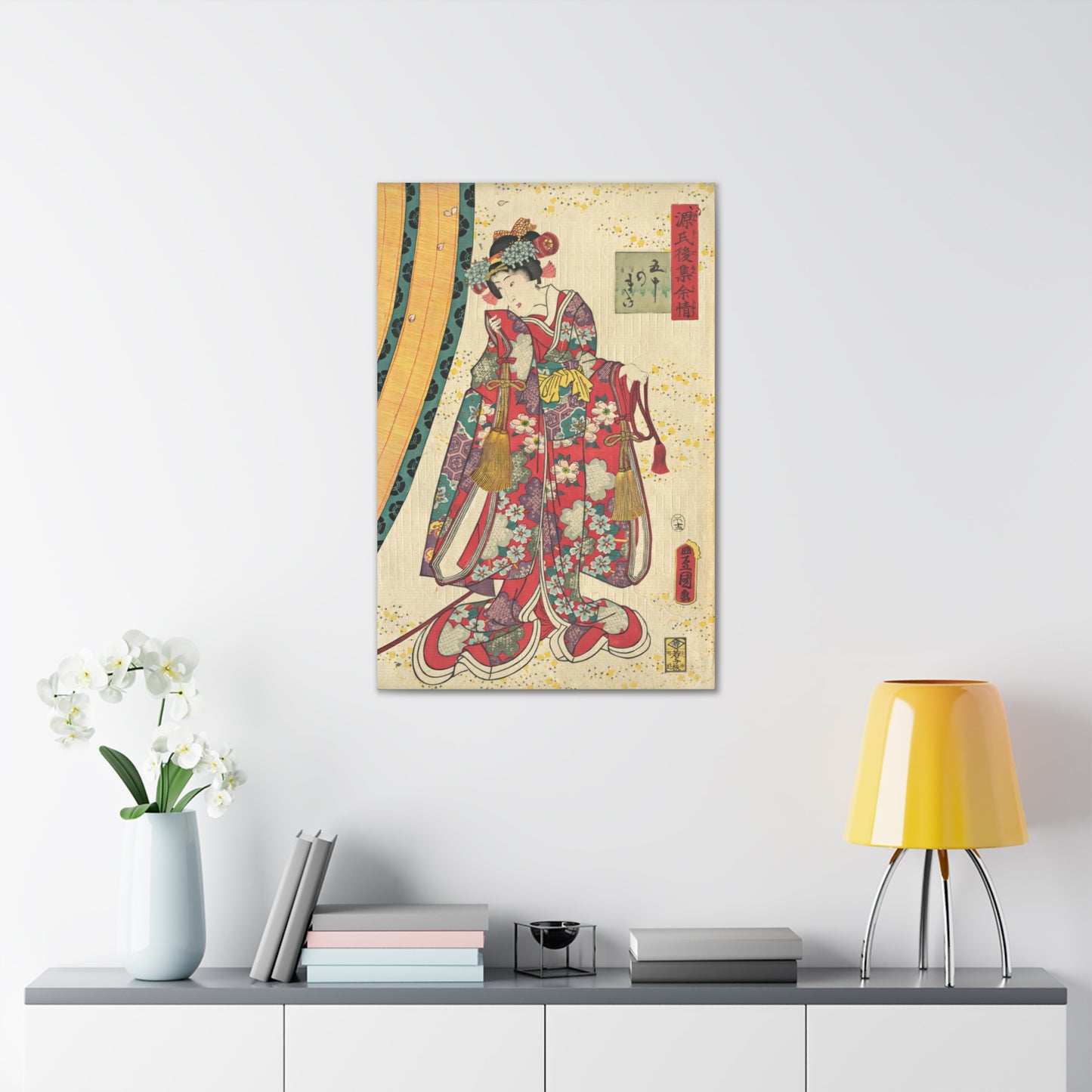 Utagawa Kunisada - Parody of the Third Princess and Kashiwagi Wall Art