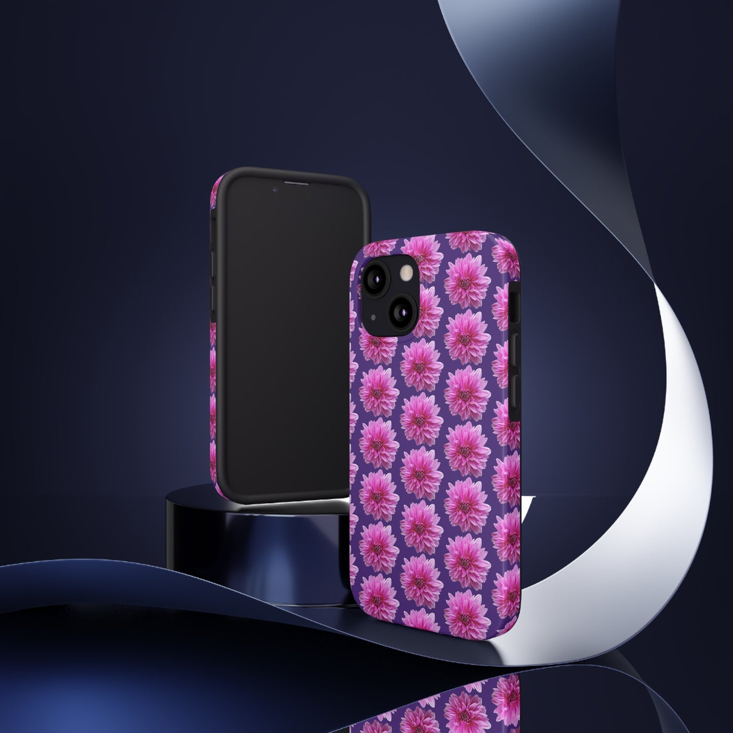 Pink Dahlia Purple Tough Phone Case