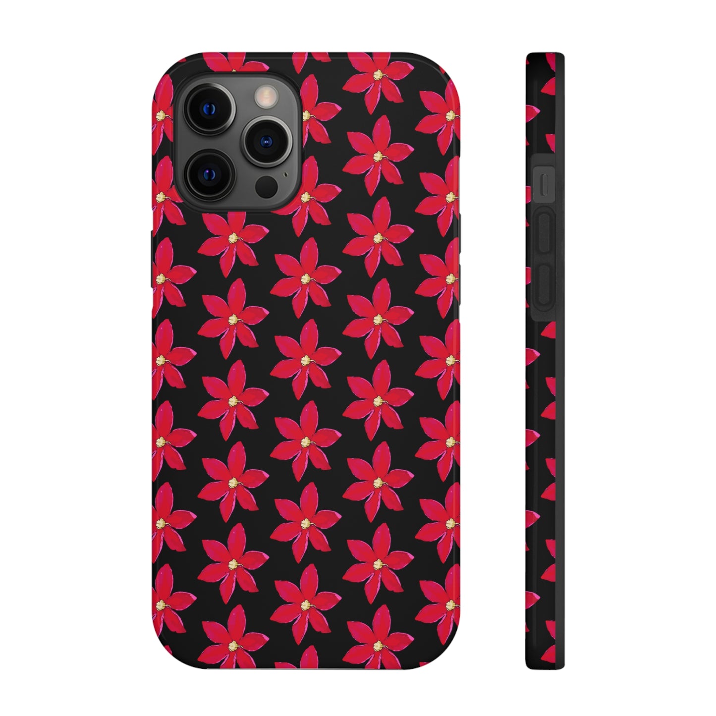 Regency Clematis Black Tough Phone Case