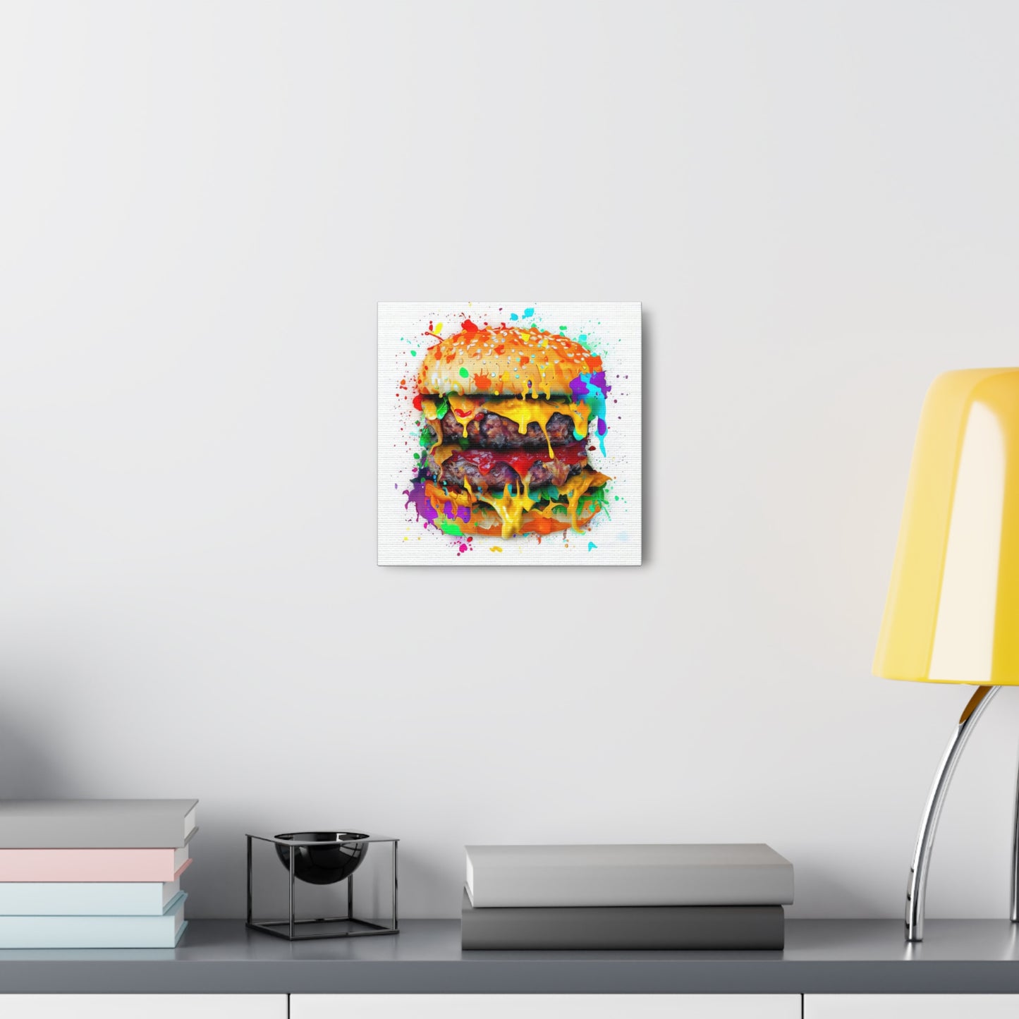 Double Cheese Burger  - Canvas Wall Art