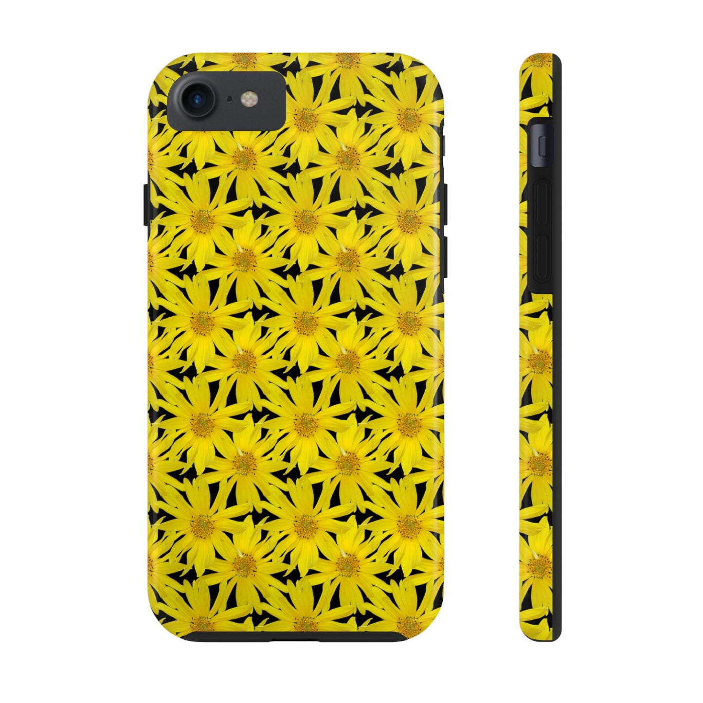 Wall Sunflower Black Tough Phone Case