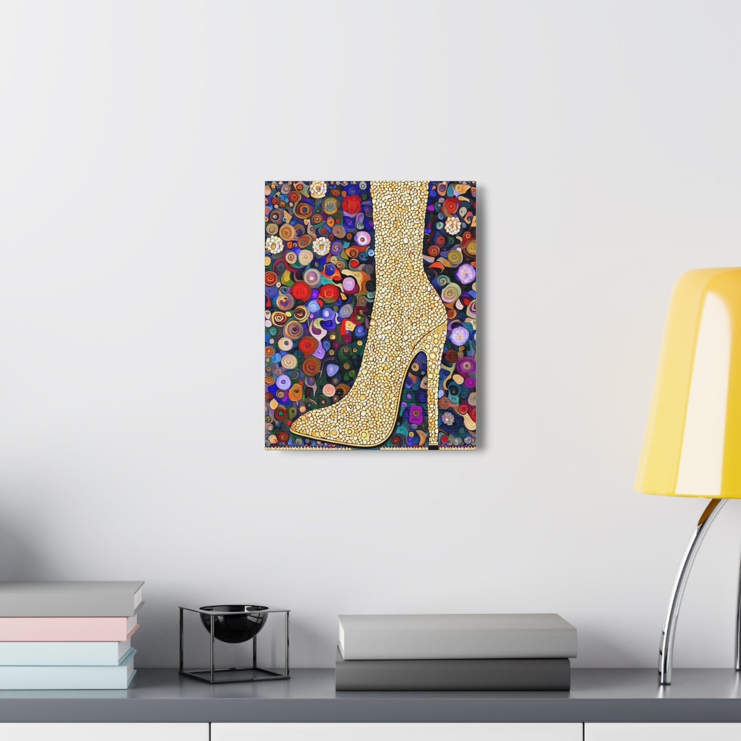 Gold Shoe  - Canvas Wall Art