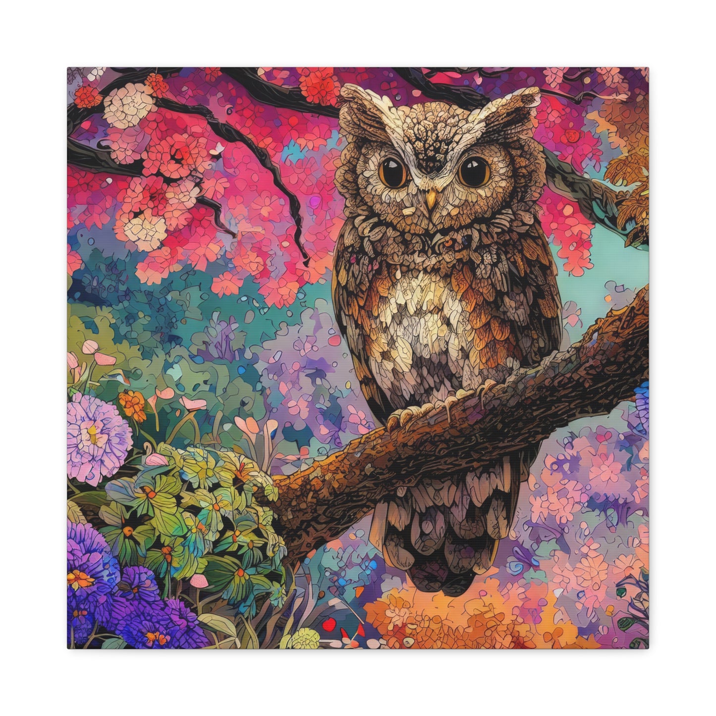 Nebraska Owl - Canvas Wall Art