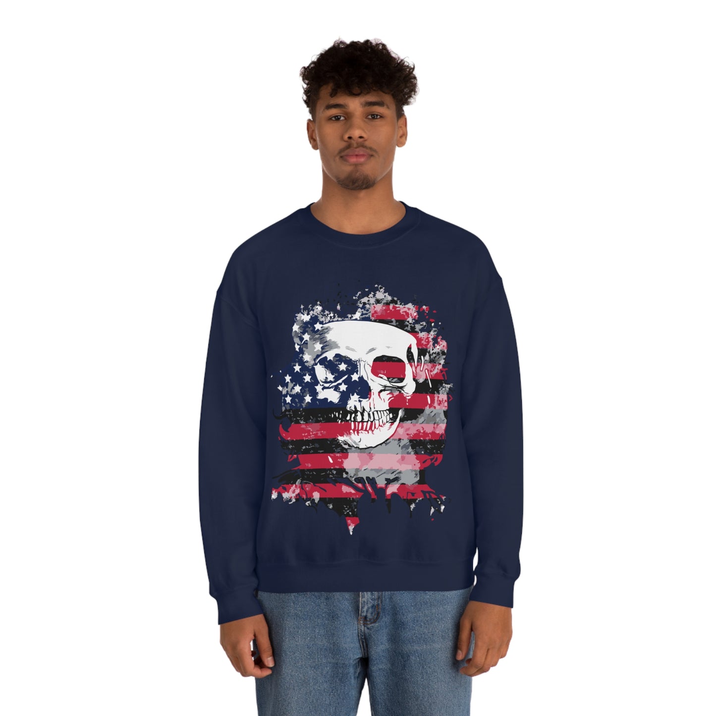 Skull and Flag Unisex Heavy Blend™ Crewneck Sweatshirt