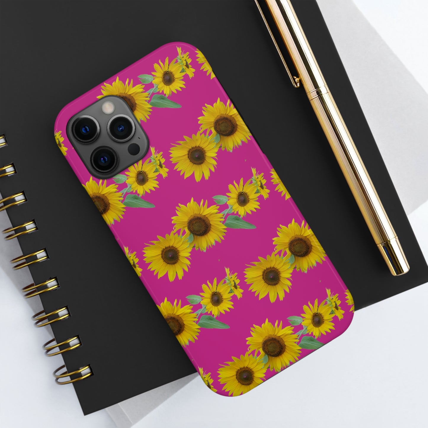 Sunflower Cluster Pink Tough Phone Case