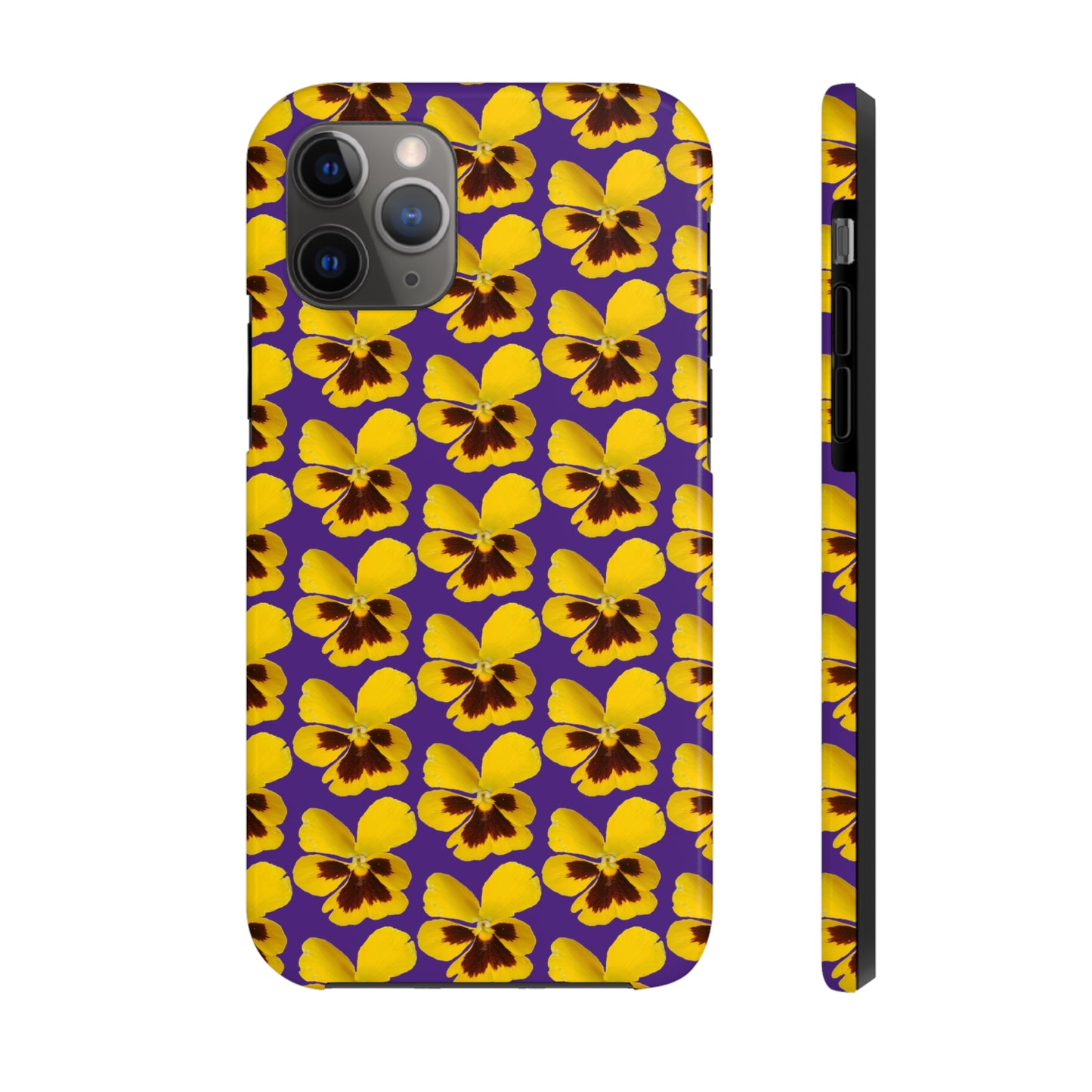 Yellow Pansy Purple Tough Phone Case