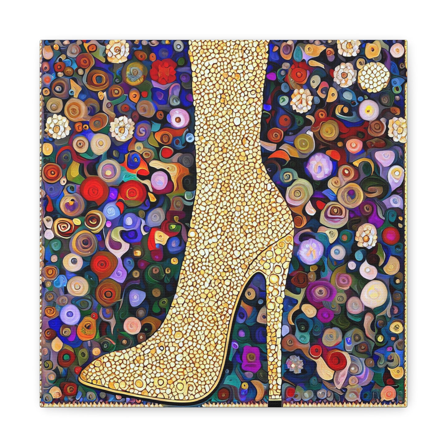 Gold Shoe  - Canvas Wall Art