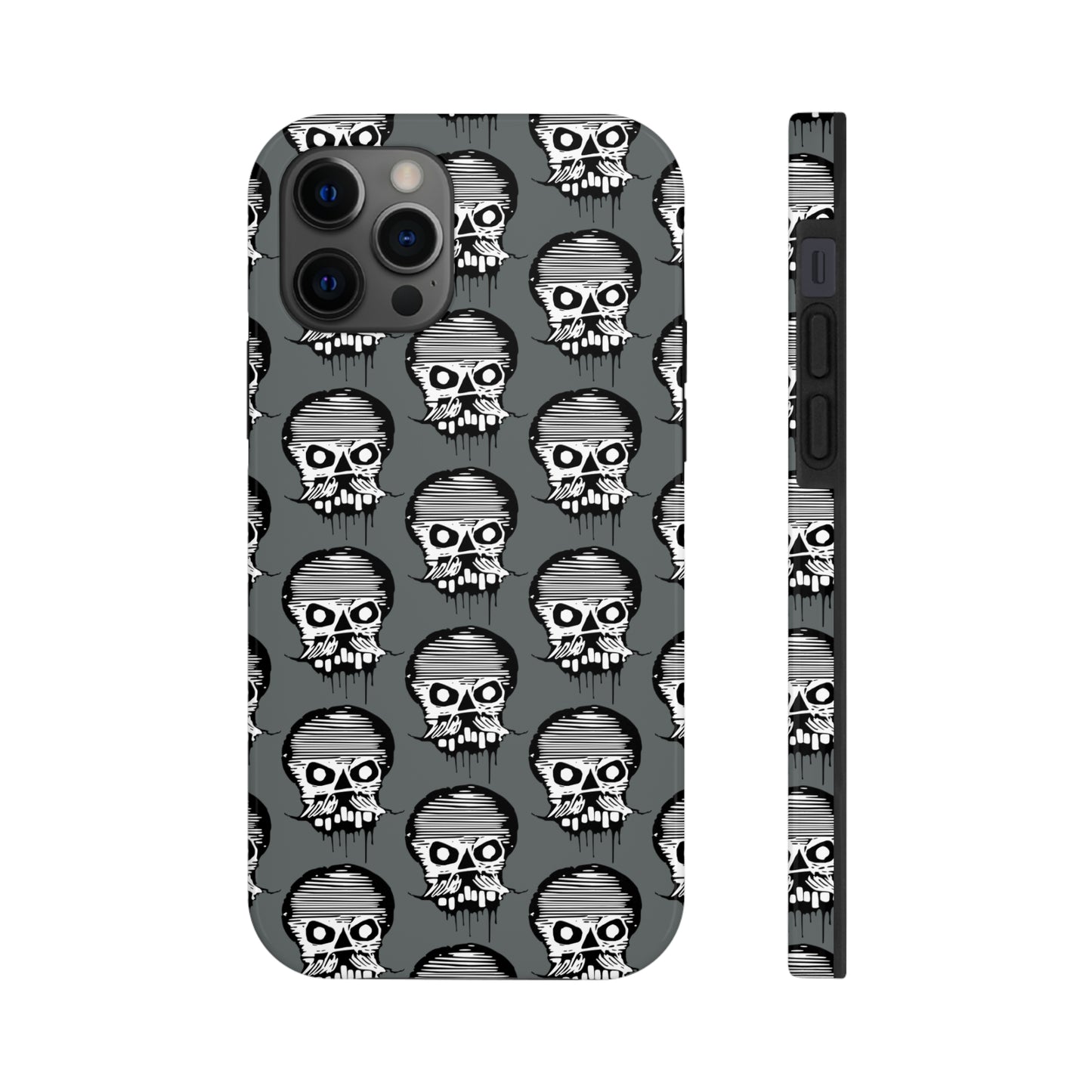 Skull Grey Tough Phone Case