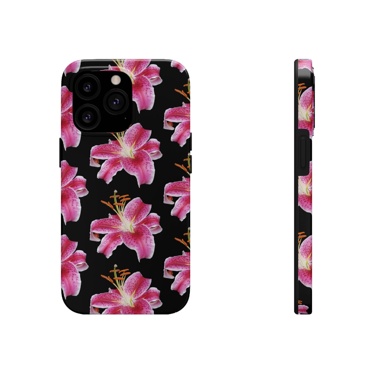 Stargazer Lily Black Tough Phone Case