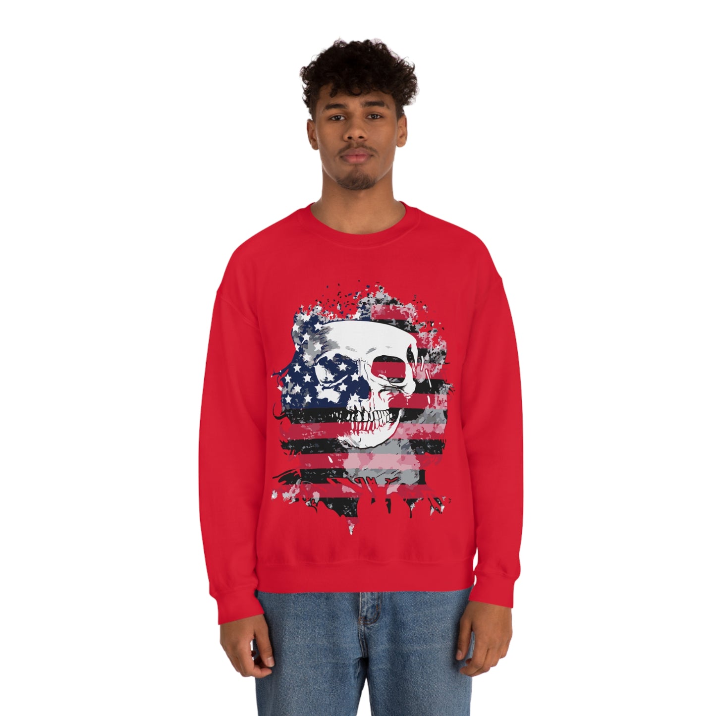 Skull and Flag Unisex Heavy Blend™ Crewneck Sweatshirt