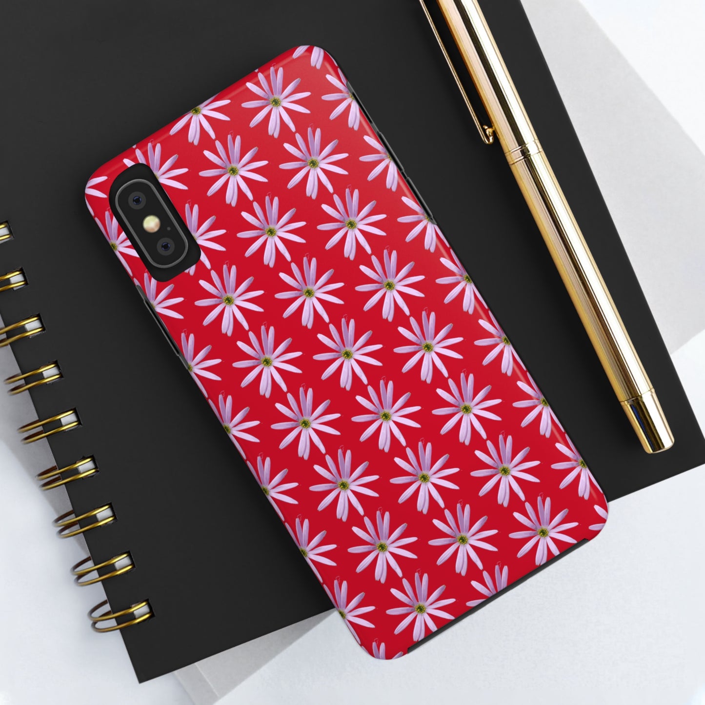 Aster Red Tough Phone Case