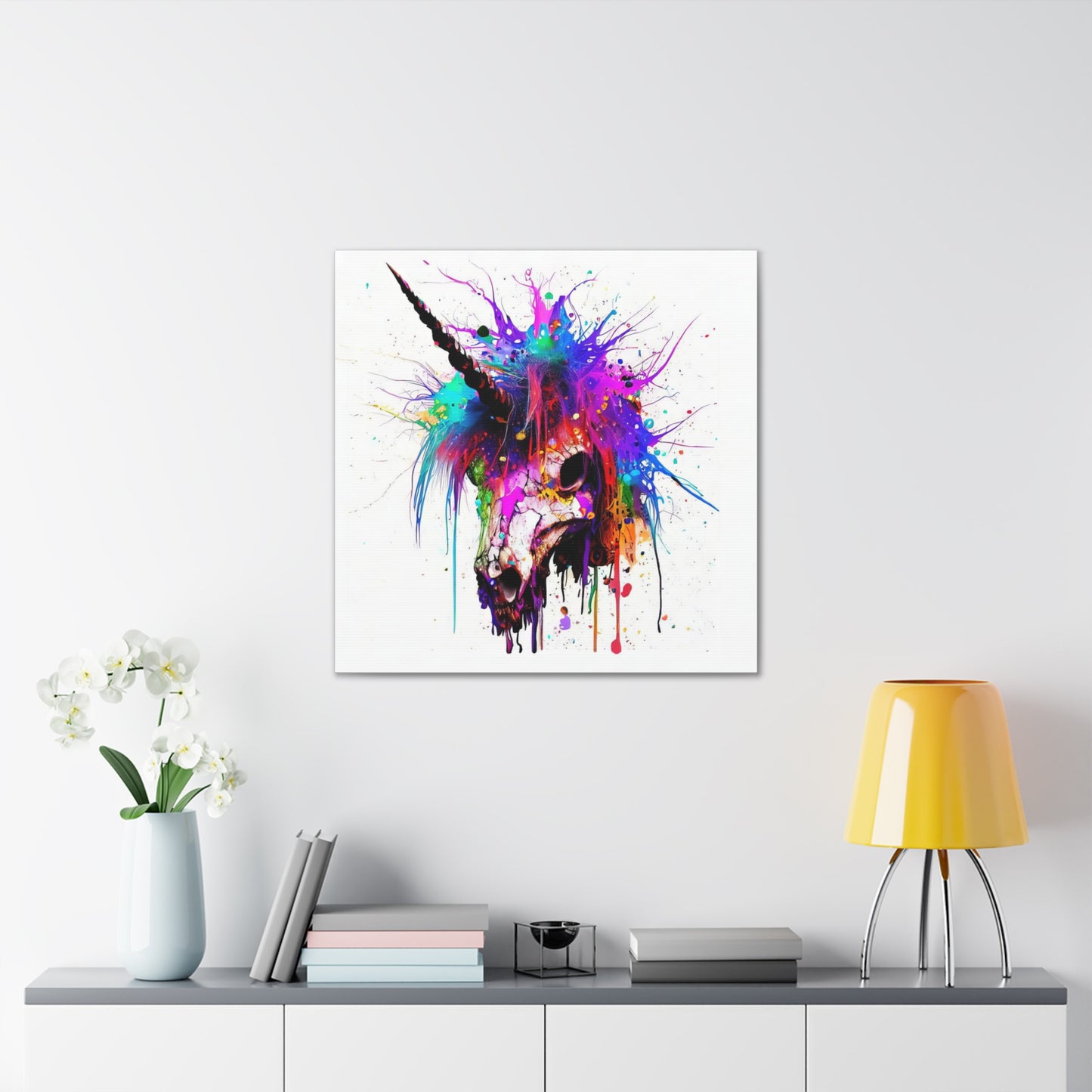 Unicorn Skull - Canvas Wall Art