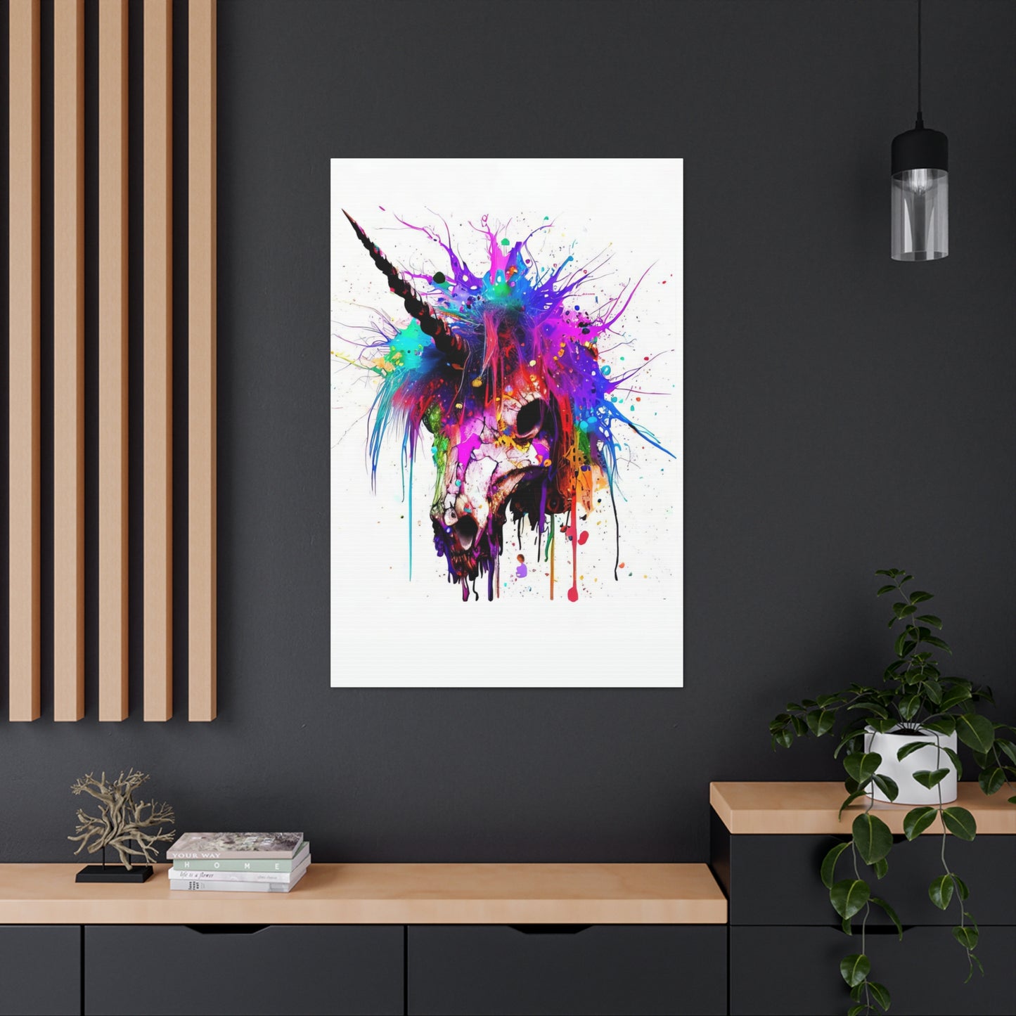 Unicorn Skull - Canvas Wall Art