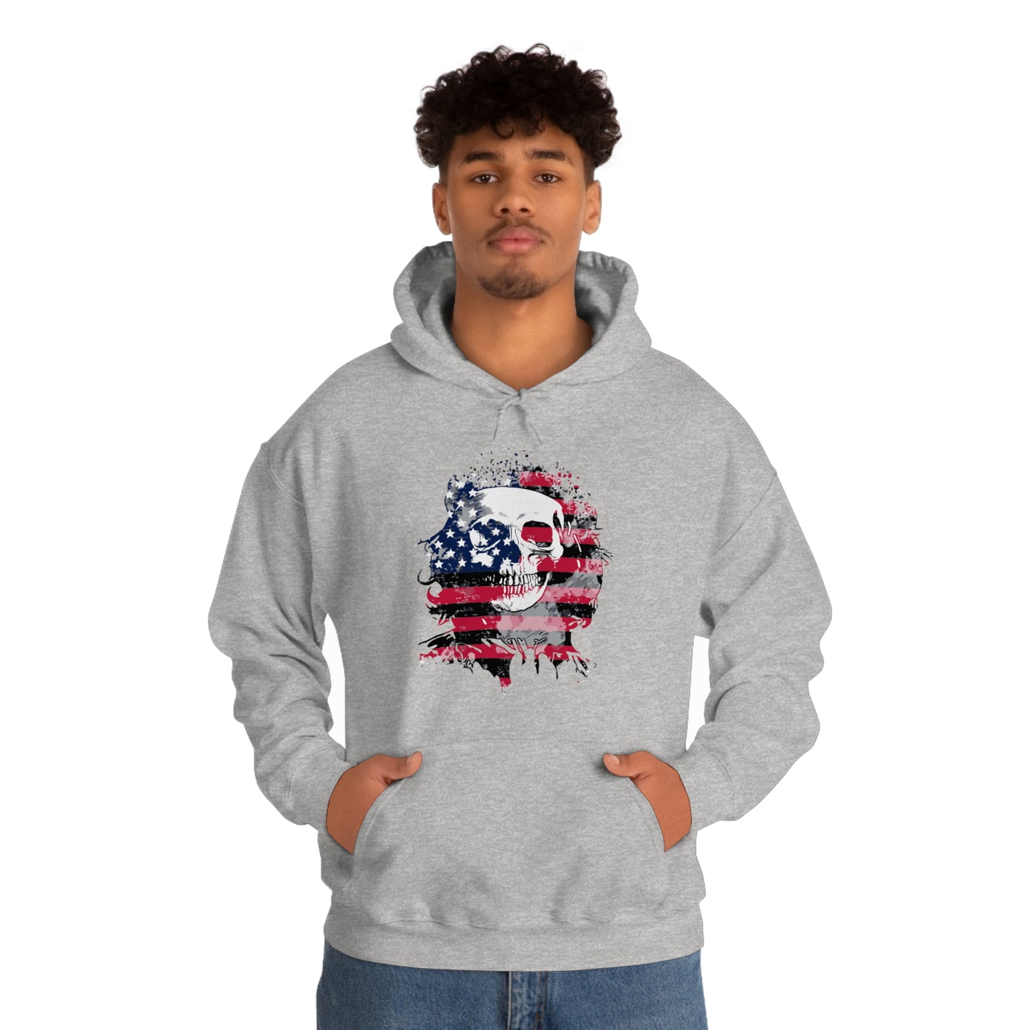 Skull and Flag Unisex Heavy Blend™ Hooded Sweatshirt