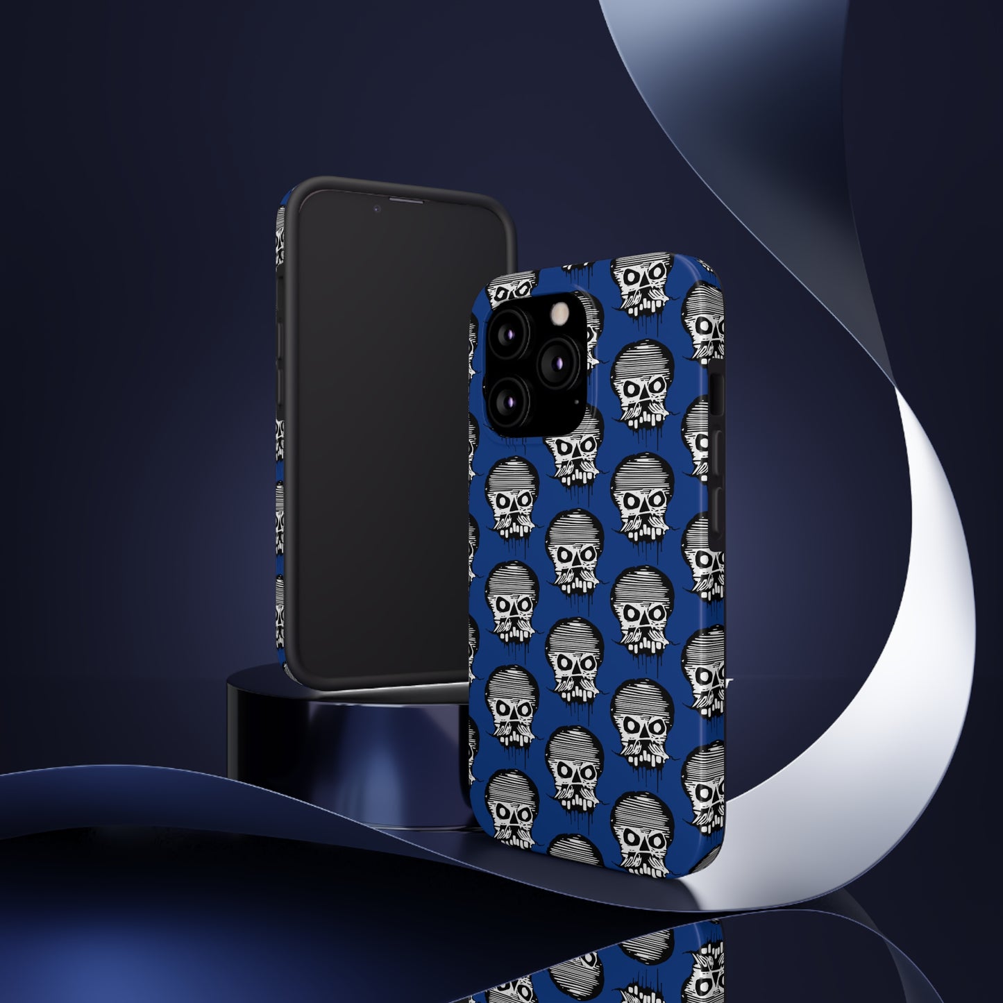 Skull Blue Tough Phone Case