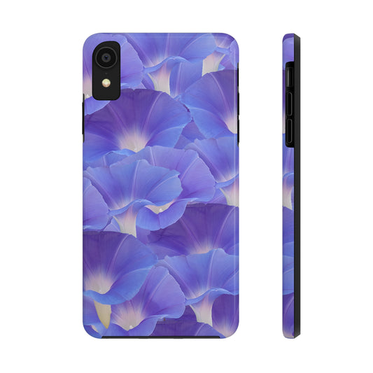 Blue Morning Glory Layers Tough Phone Case