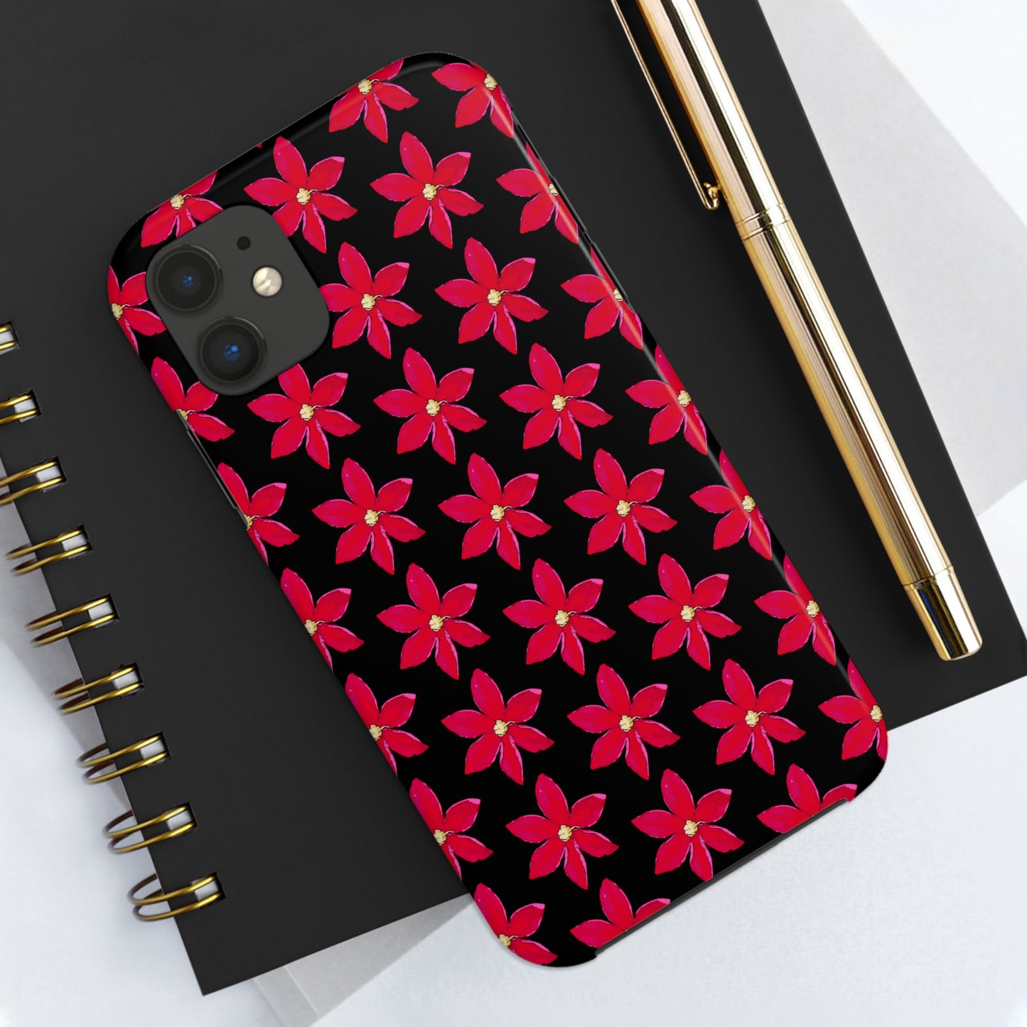 Regency Clematis Black Tough Phone Case