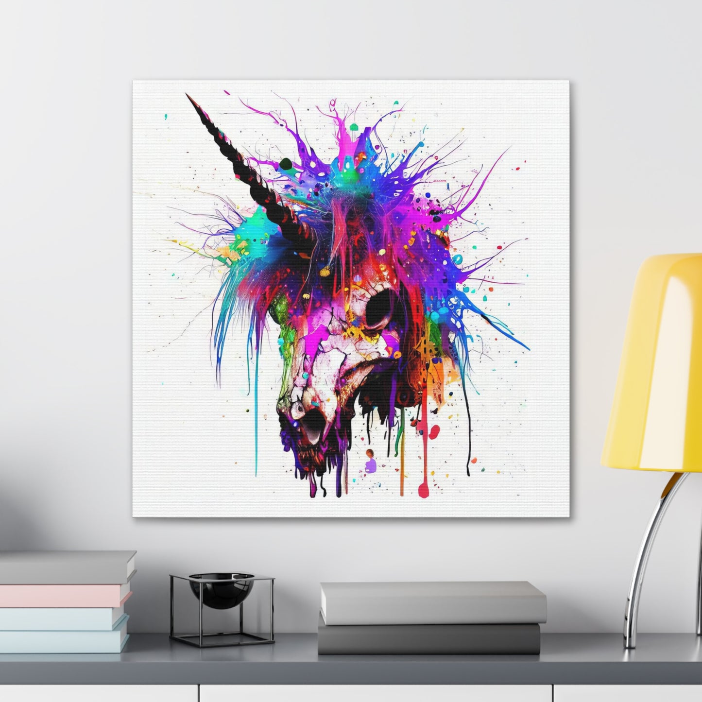 Unicorn Skull - Canvas Wall Art