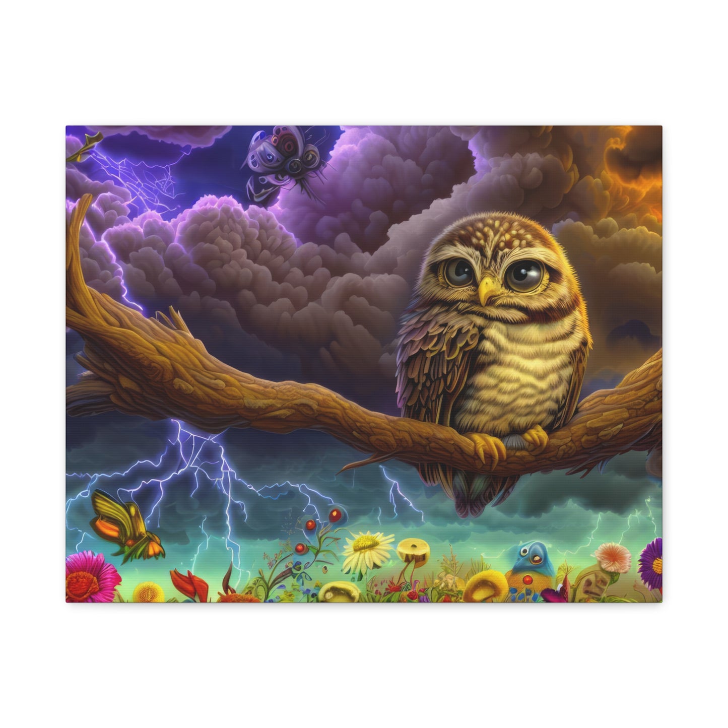 West Virginia Owl - Canvas Wall Art