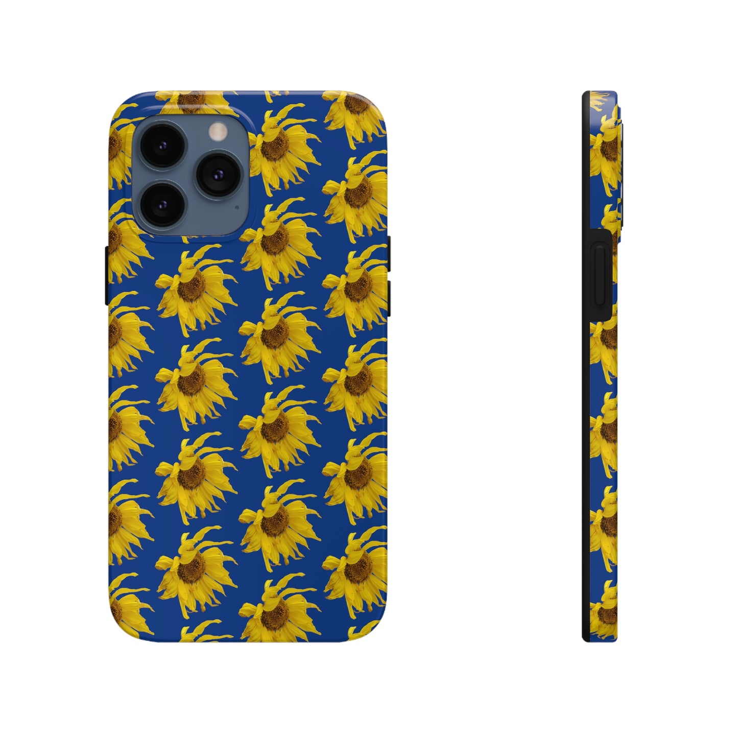 Fall Sunflower Blue Tough Phone Case