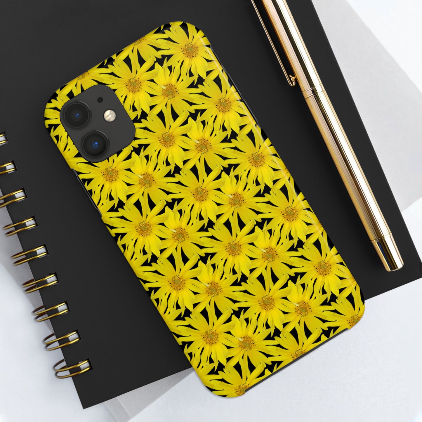 Wall Sunflower Black Tough Phone Case