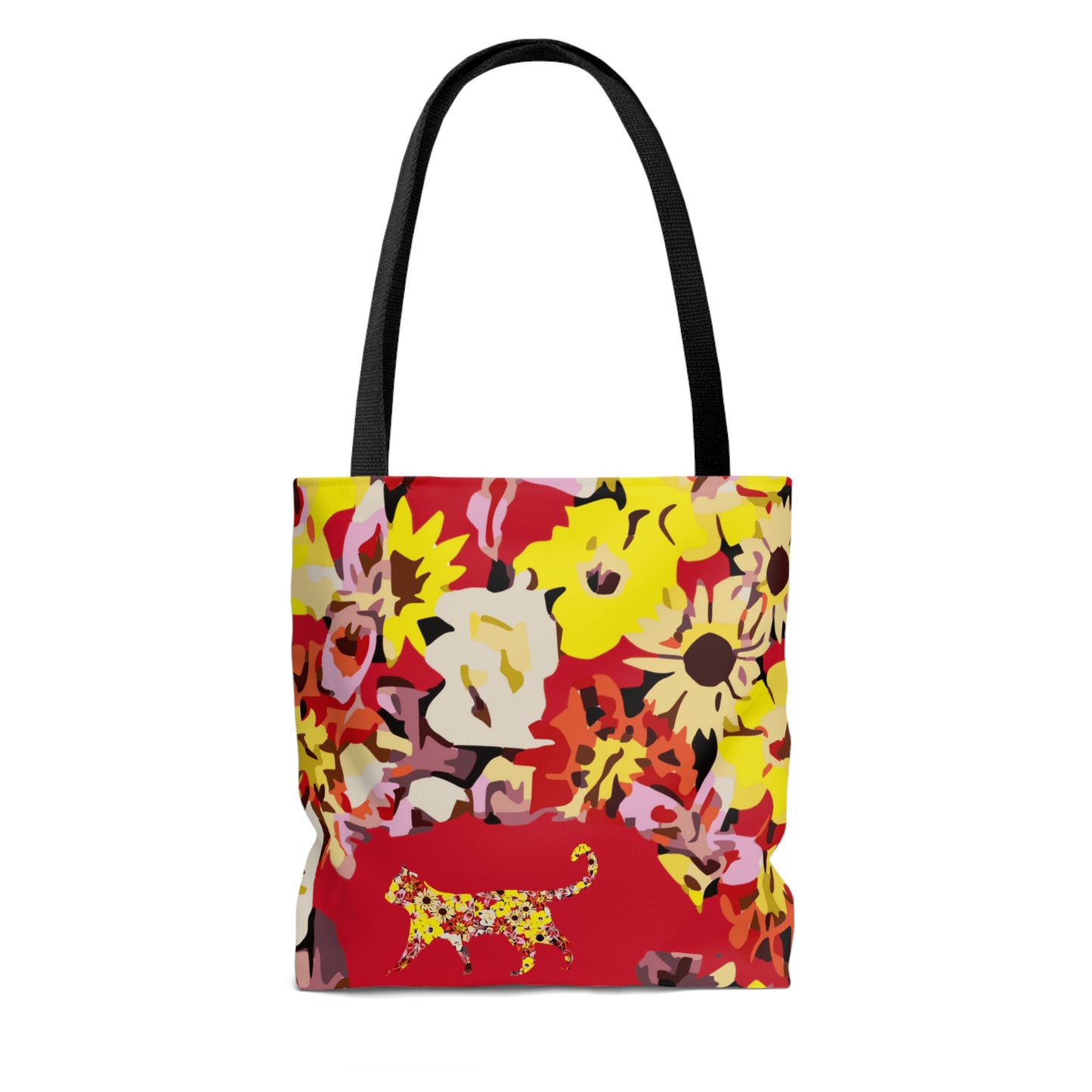 Floral Cat Tote Bag