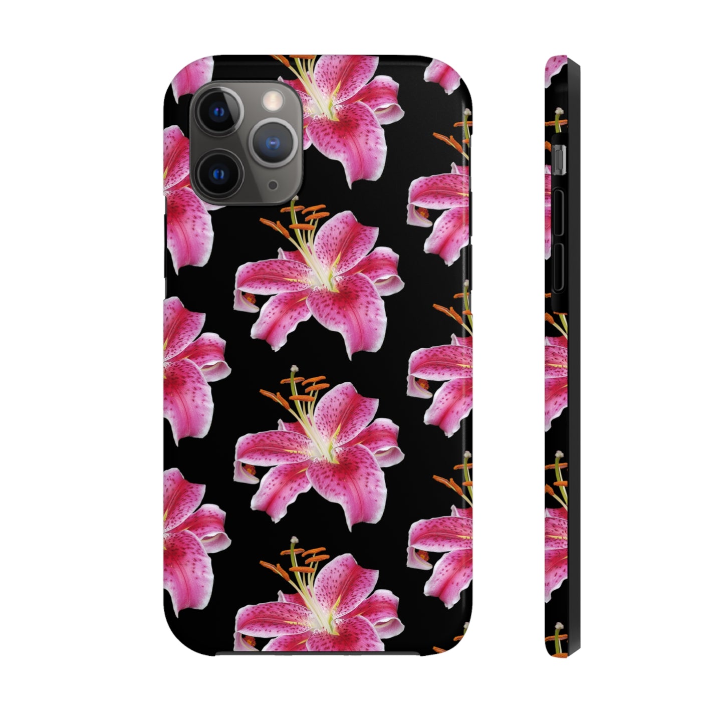 Stargazer Lily Black Tough Phone Case