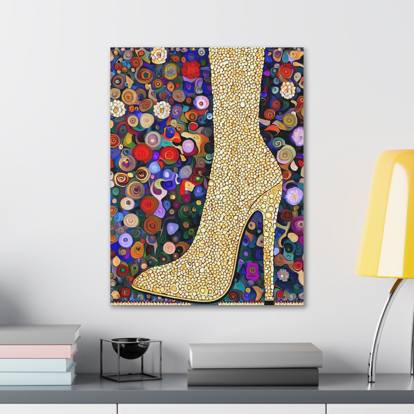 Gold Shoe  - Canvas Wall Art