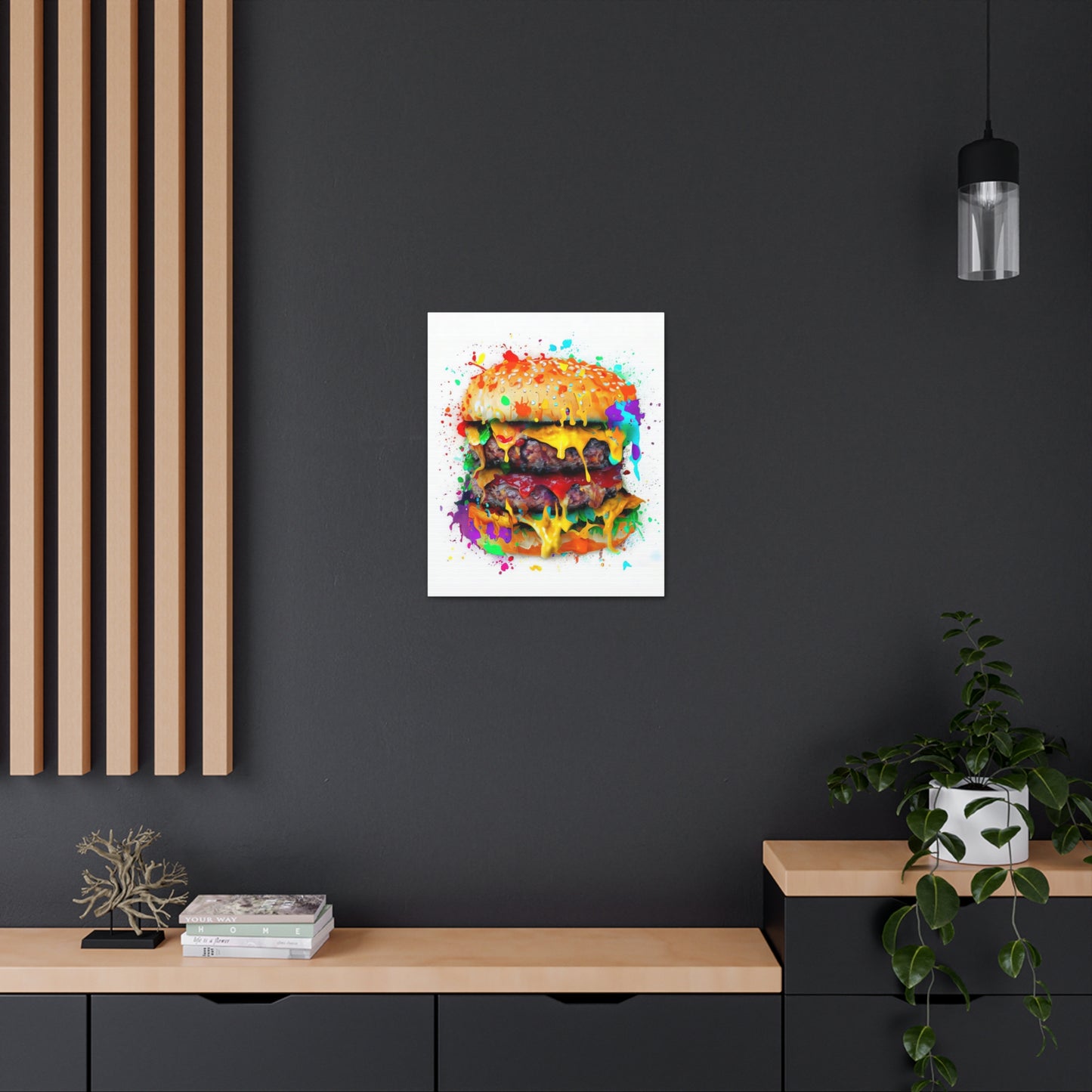 Double Cheese Burger  - Canvas Wall Art