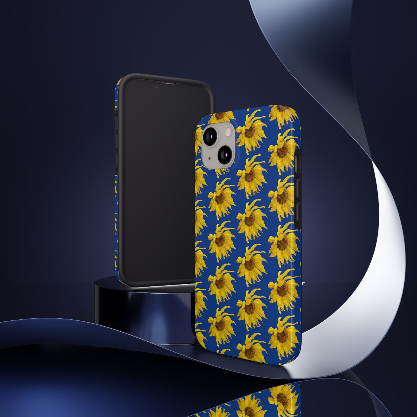 Fall Sunflower Blue Tough Phone Case