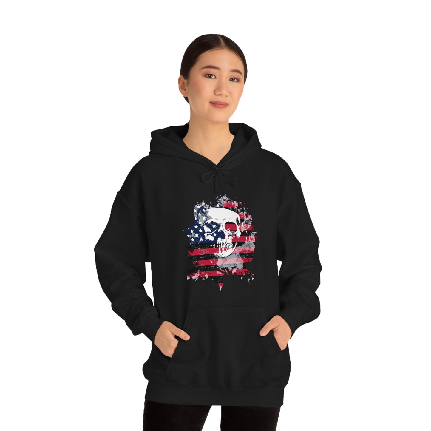 Skull and Flag Unisex Heavy Blend™ Hooded Sweatshirt