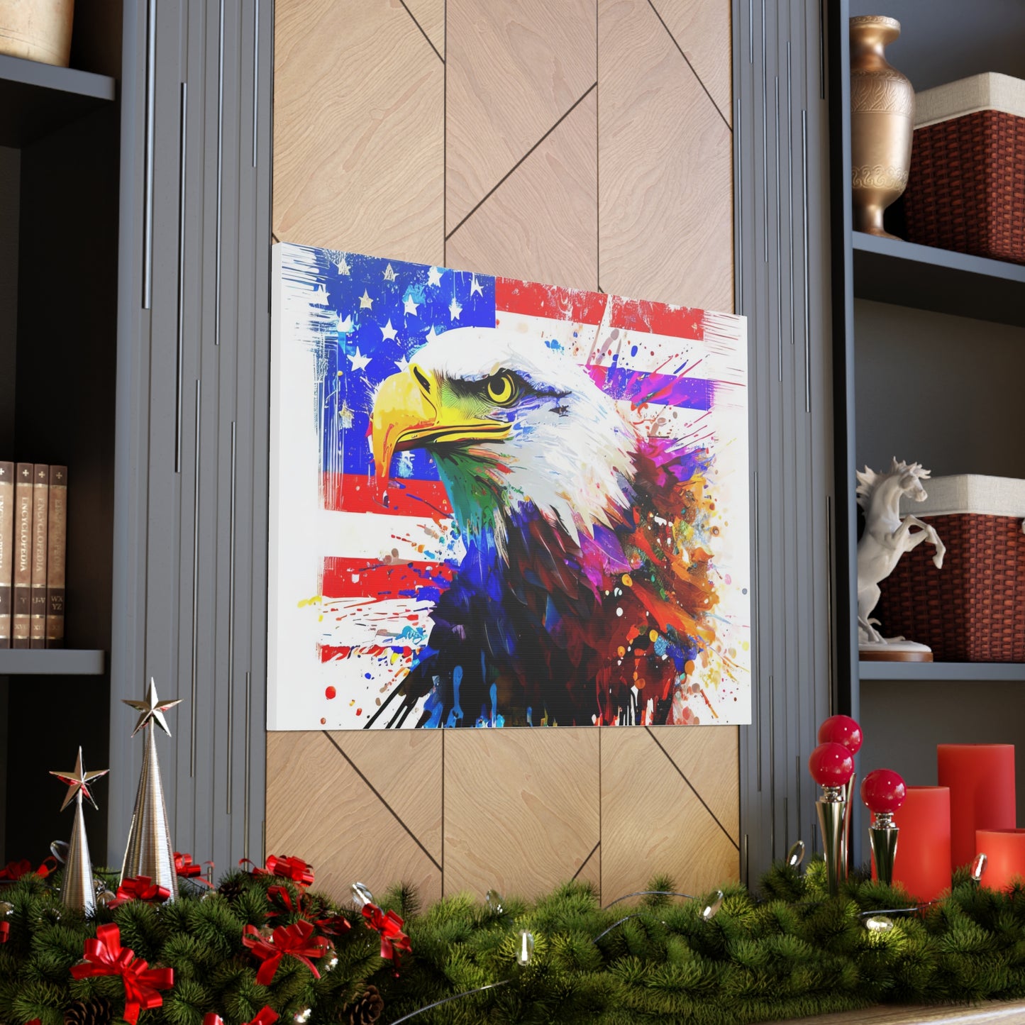 American Eagle Flag  - Canvas Wall Art