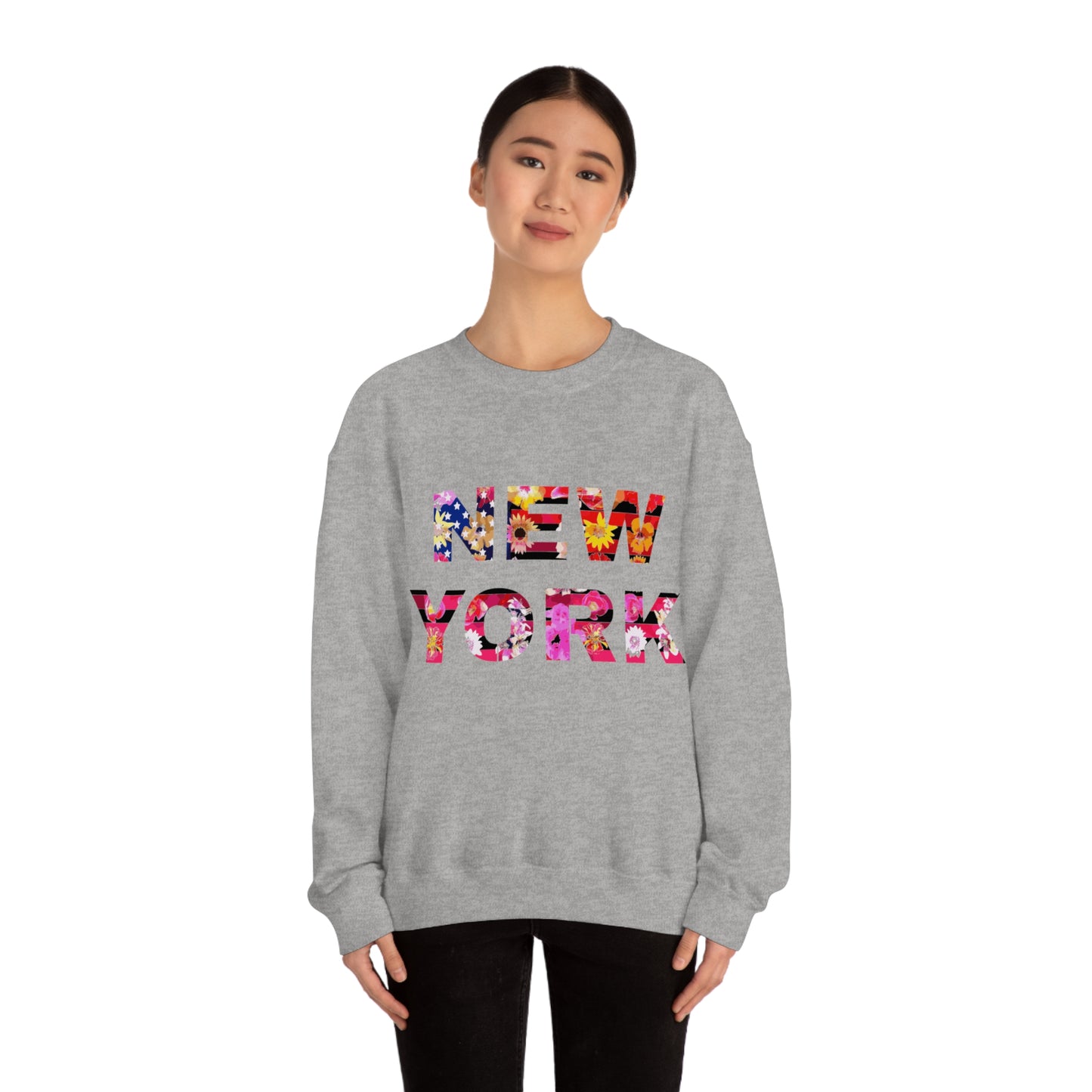 New York Floral Heavy Blend Sweatshirt