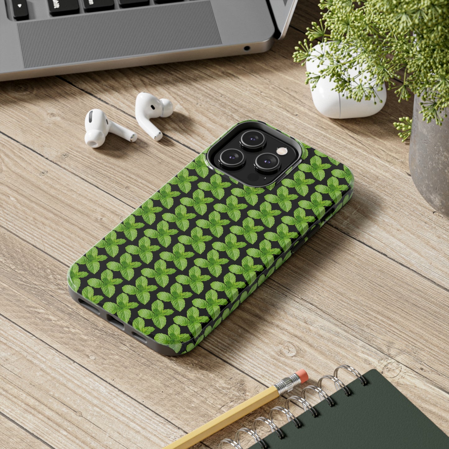 Mint Black Tough Phone Case