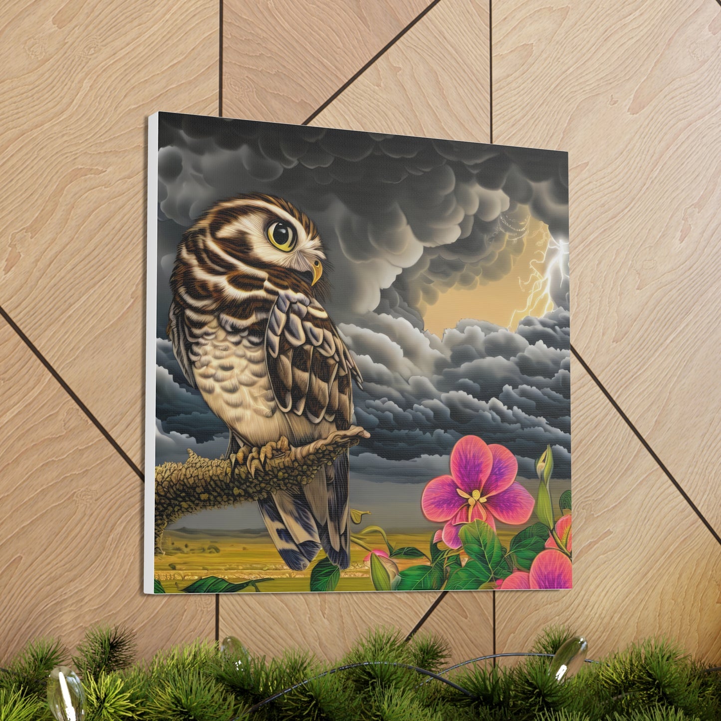 Hawaii Owl - Canvas Wall Art