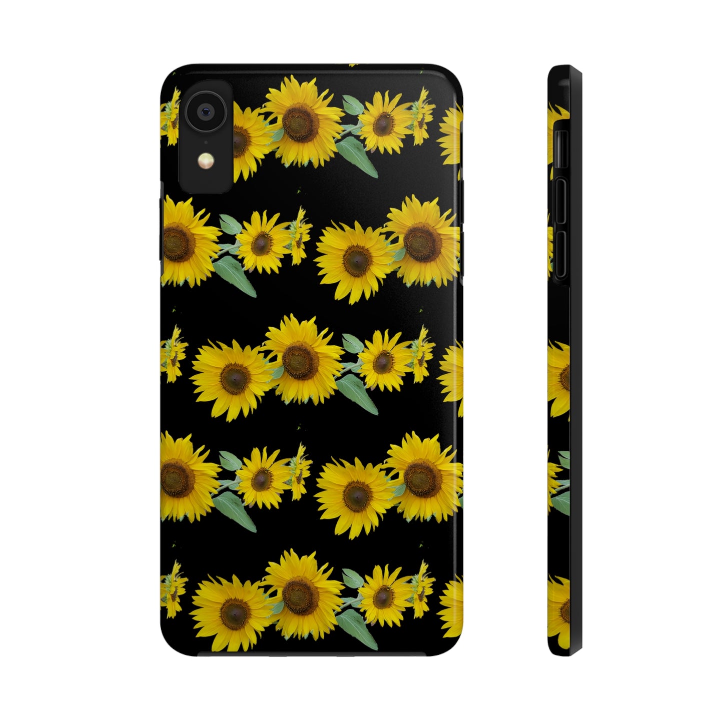 Sunflower Cluster Black Tough Phone Case