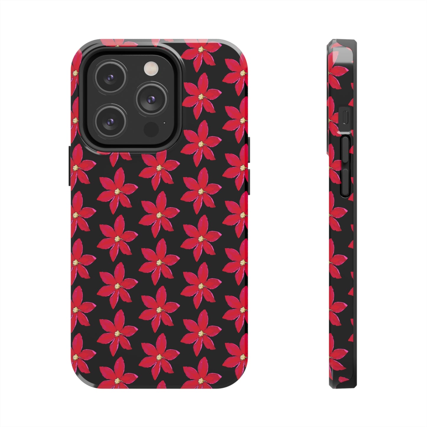 Regency Clematis Black Tough Phone Case