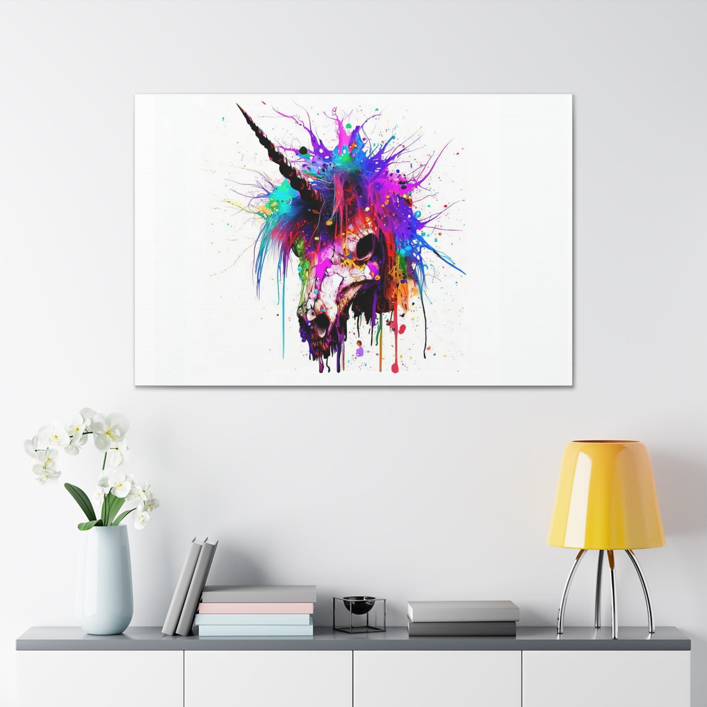 Unicorn Skull - Canvas Wall Art