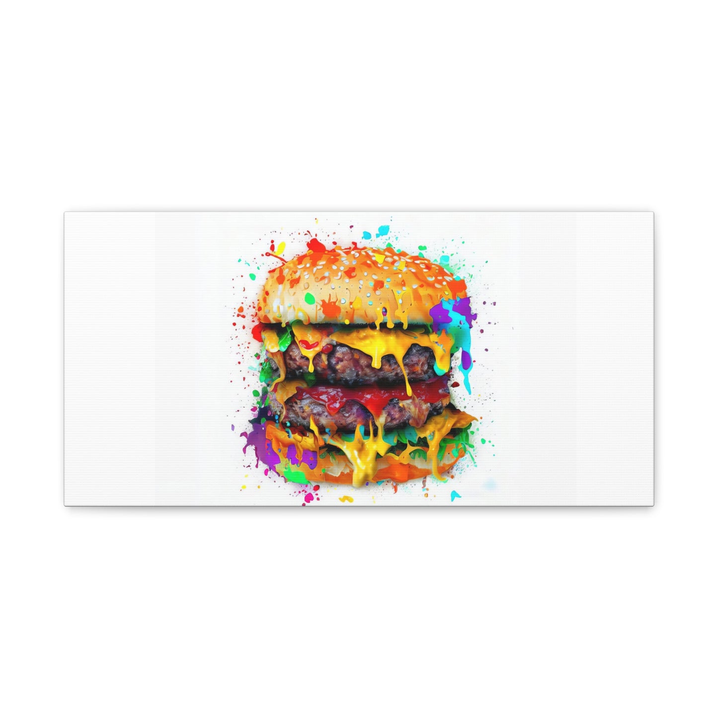 Double Cheese Burger  - Canvas Wall Art