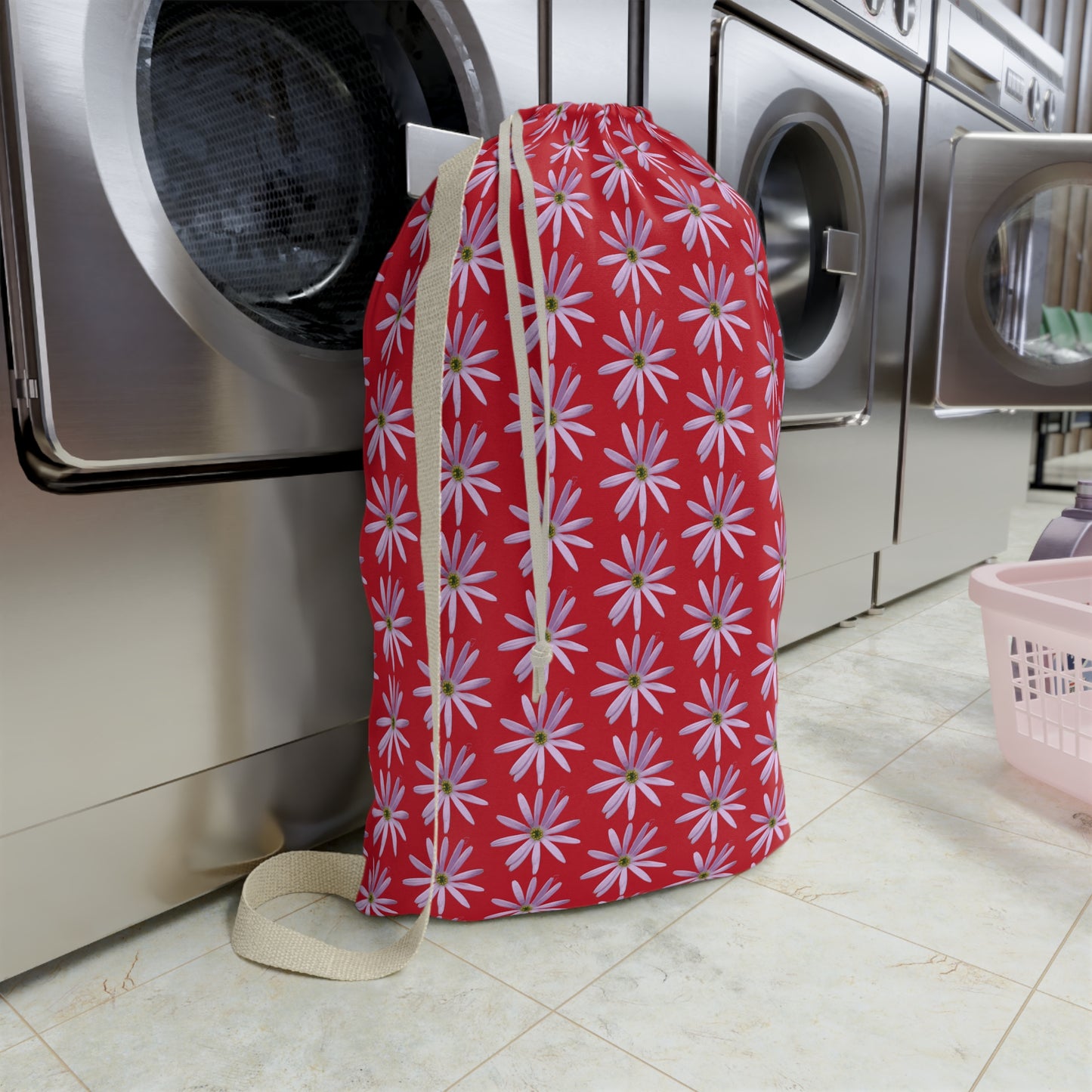 Aster Red Laundry Bag