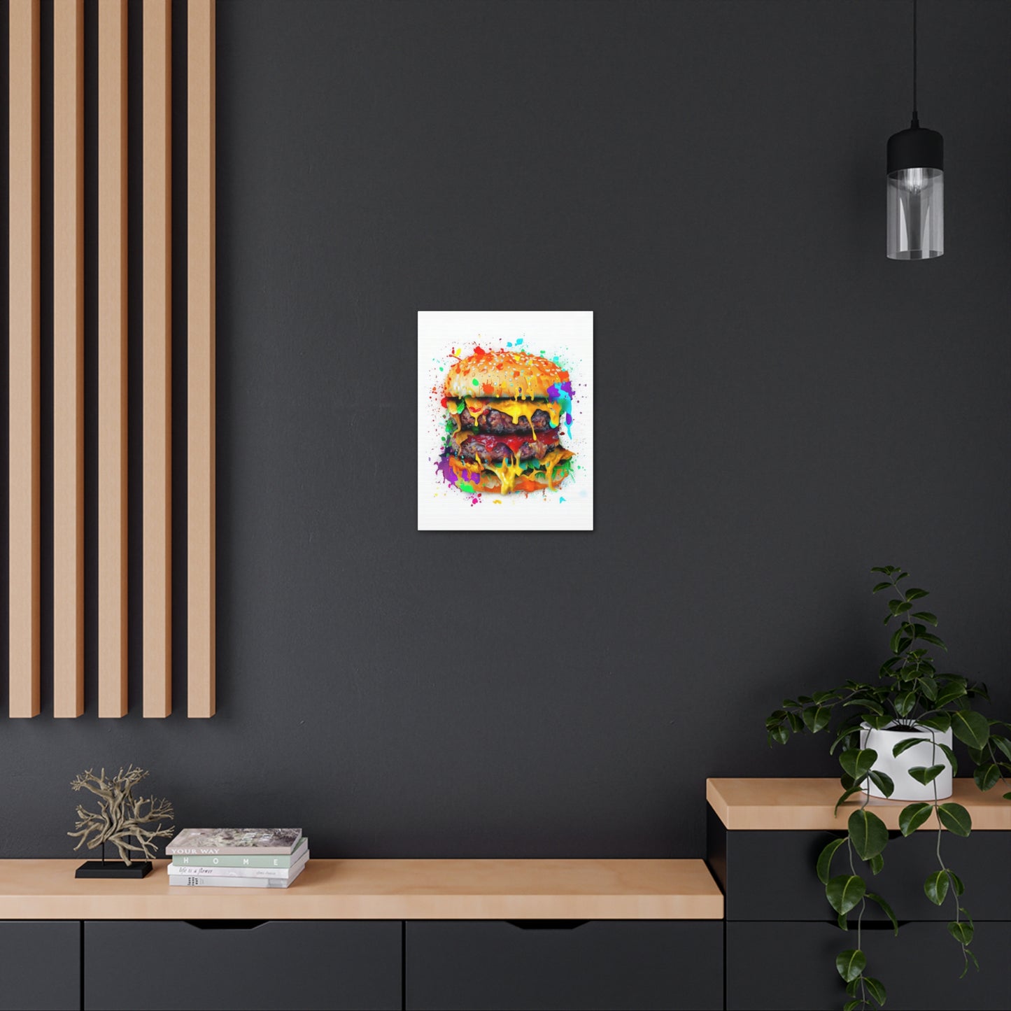 Double Cheese Burger  - Canvas Wall Art