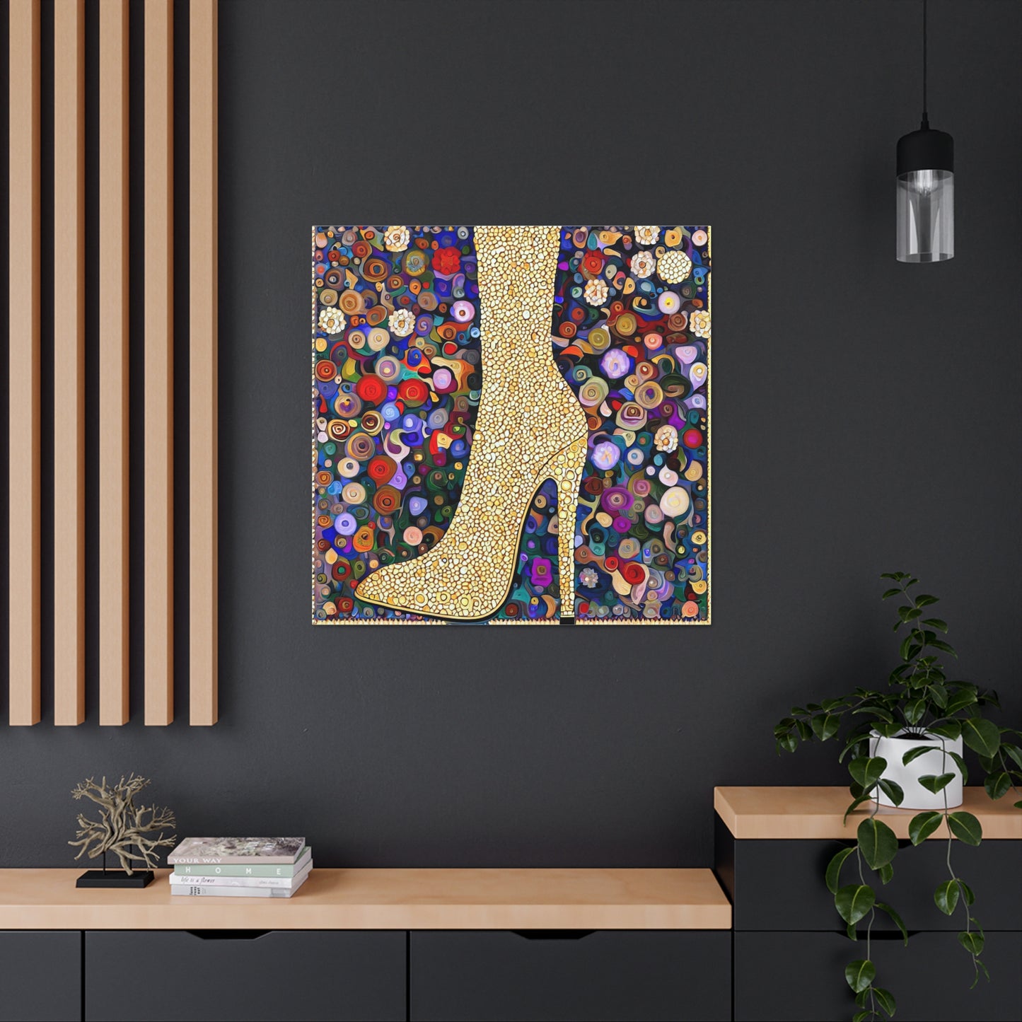 Gold Shoe  - Canvas Wall Art