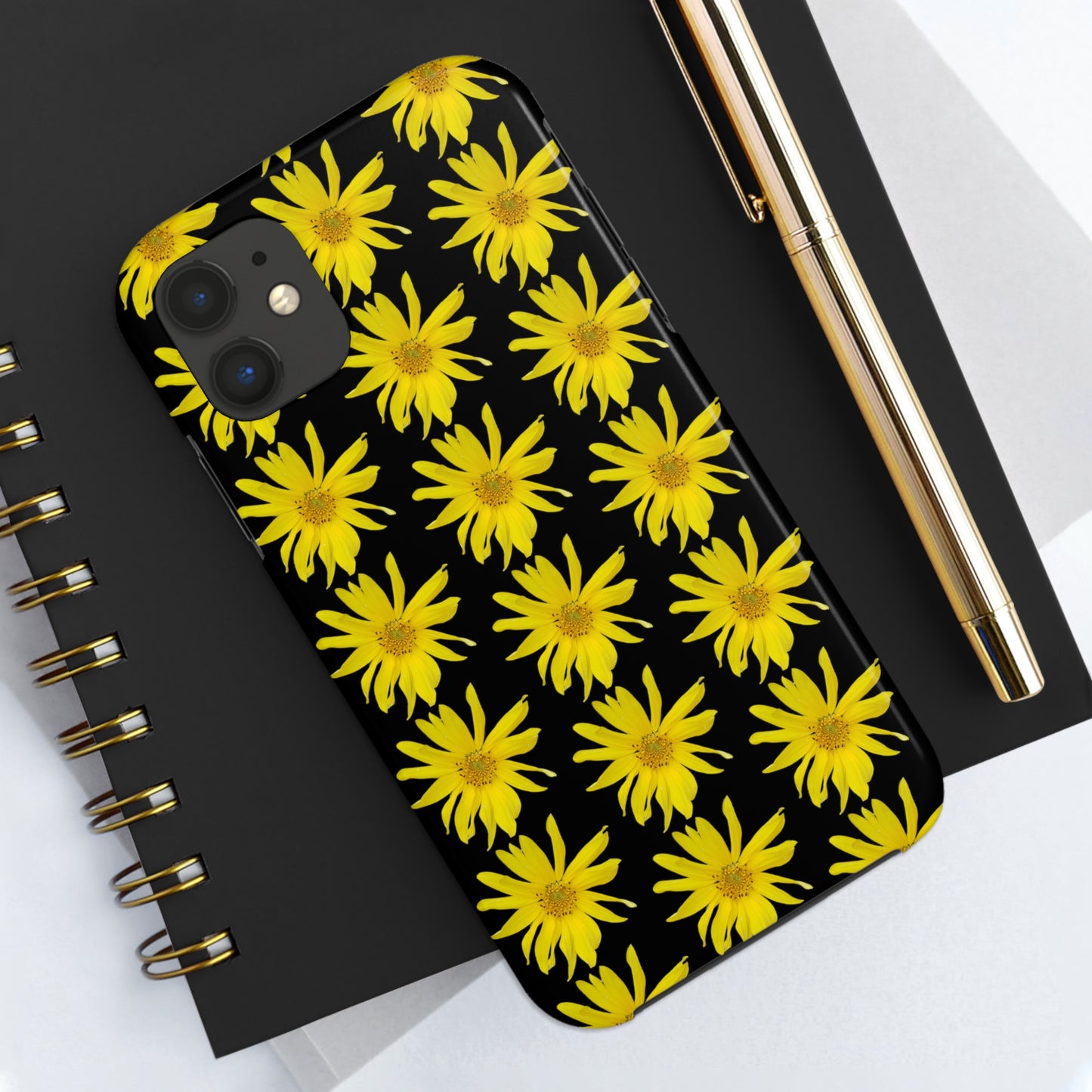 Wild Sunflower Black Tough Phone Case