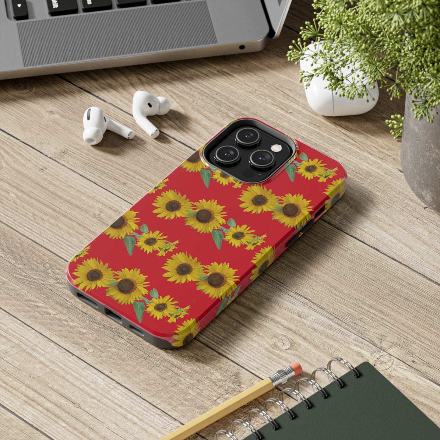 Sunflower Cluster RedTough Phone Case