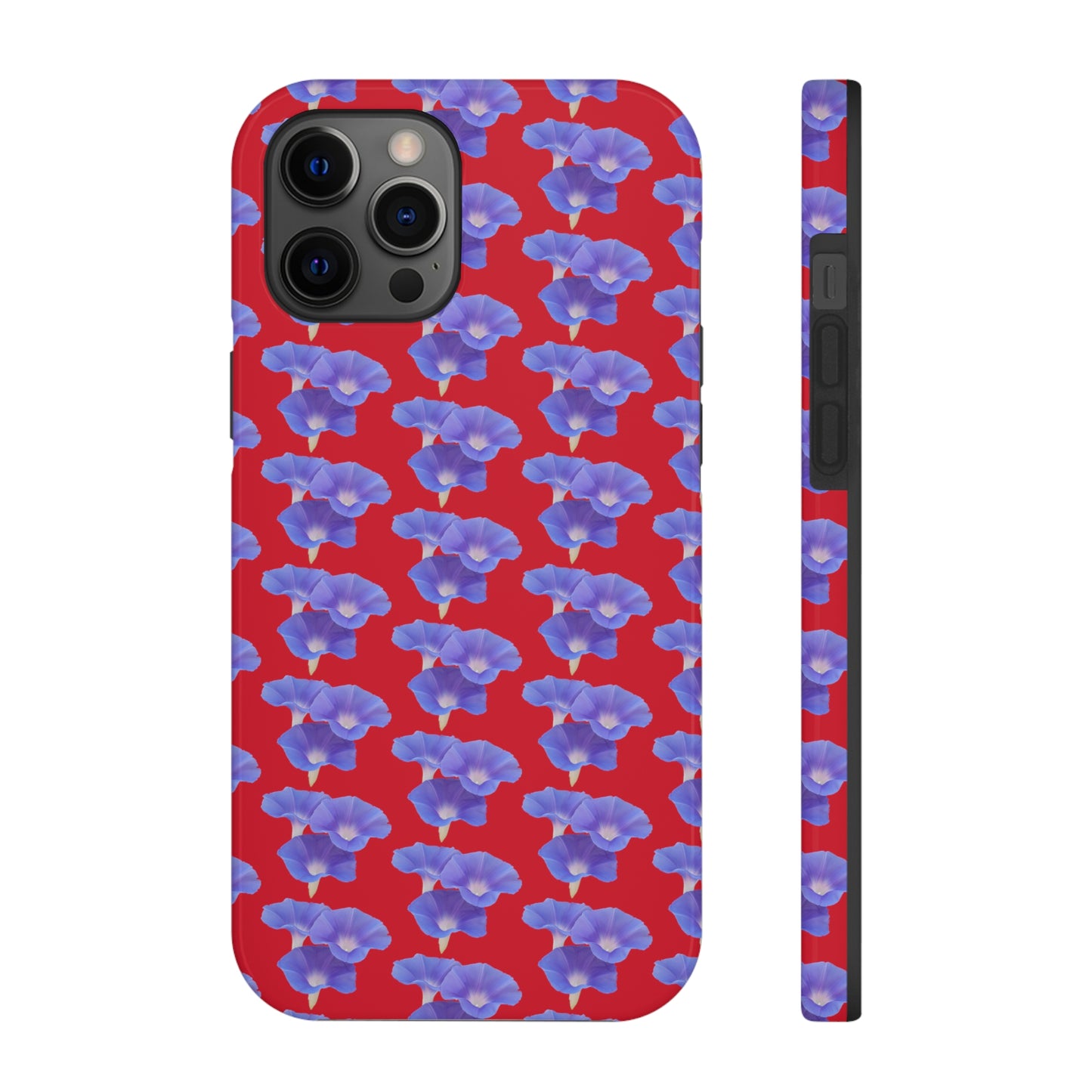 Purple Morning Glory Red Tough Phone Case