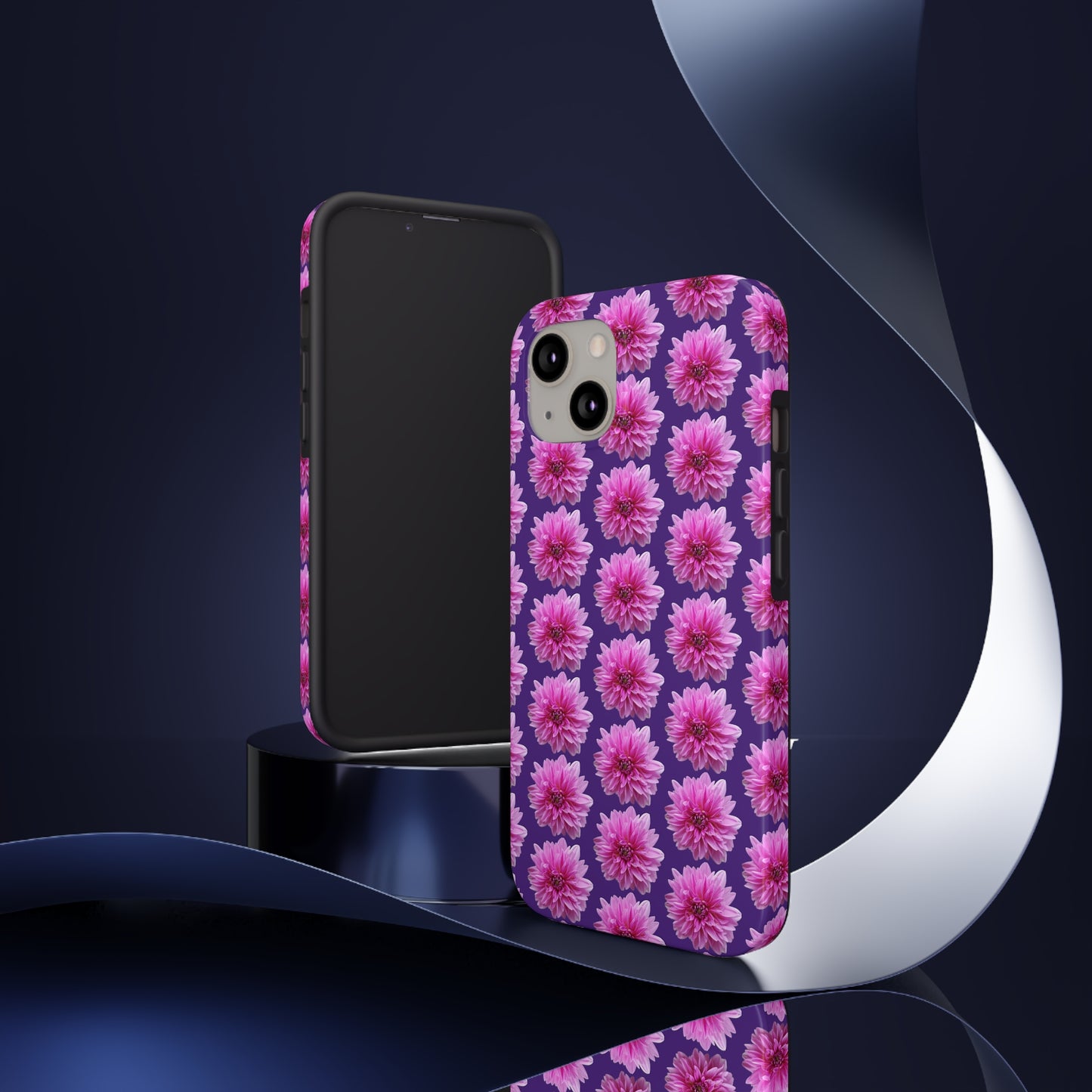 Pink Dahlia Purple Tough Phone Case