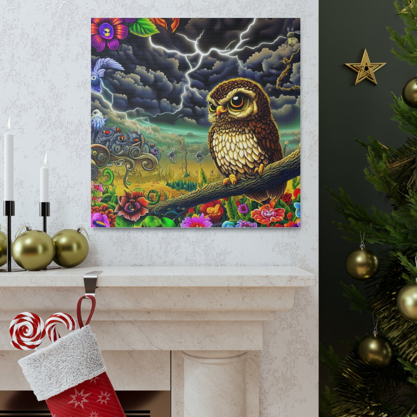 Oklahoma Owl - Canvas Wall Art