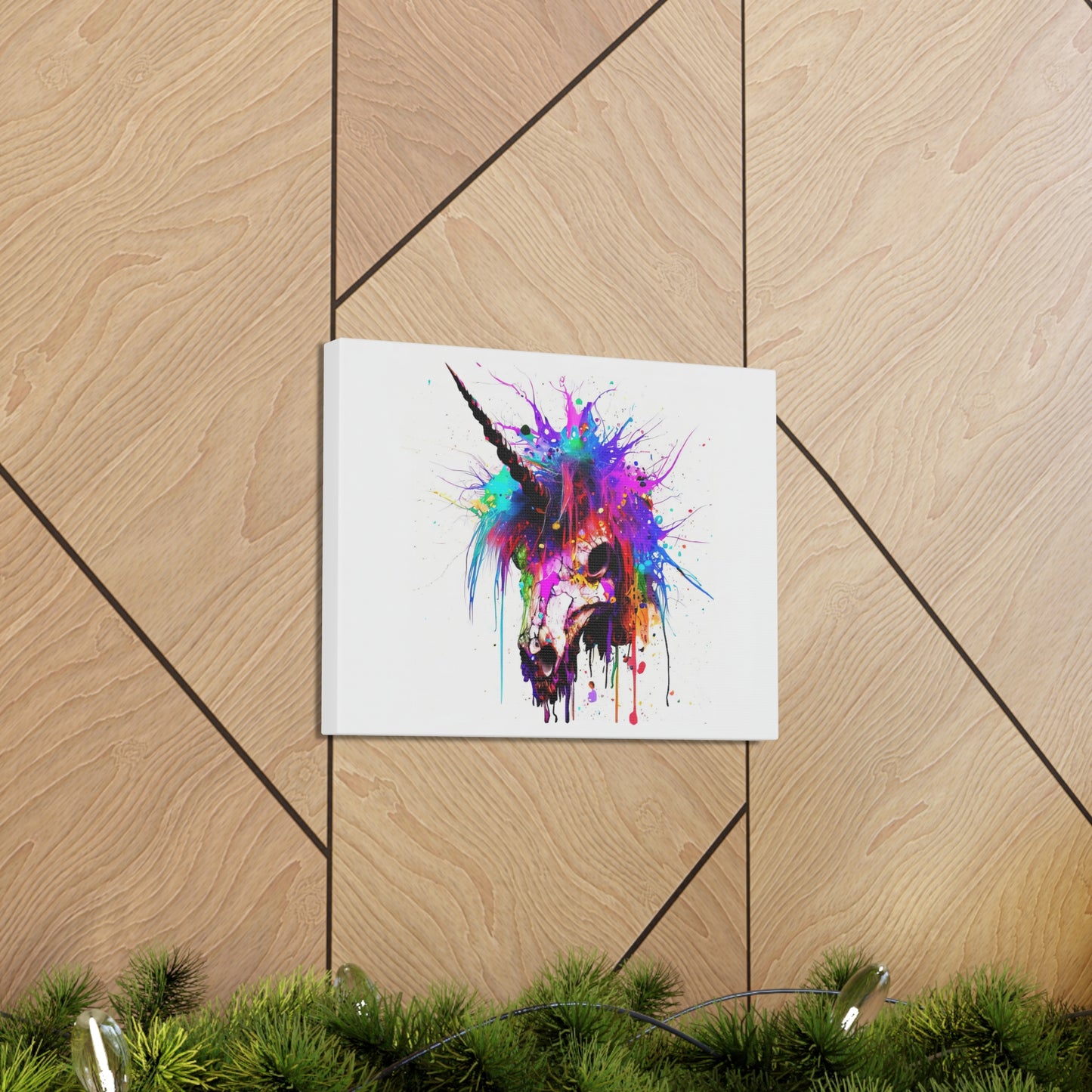 Unicorn Skull - Canvas Wall Art