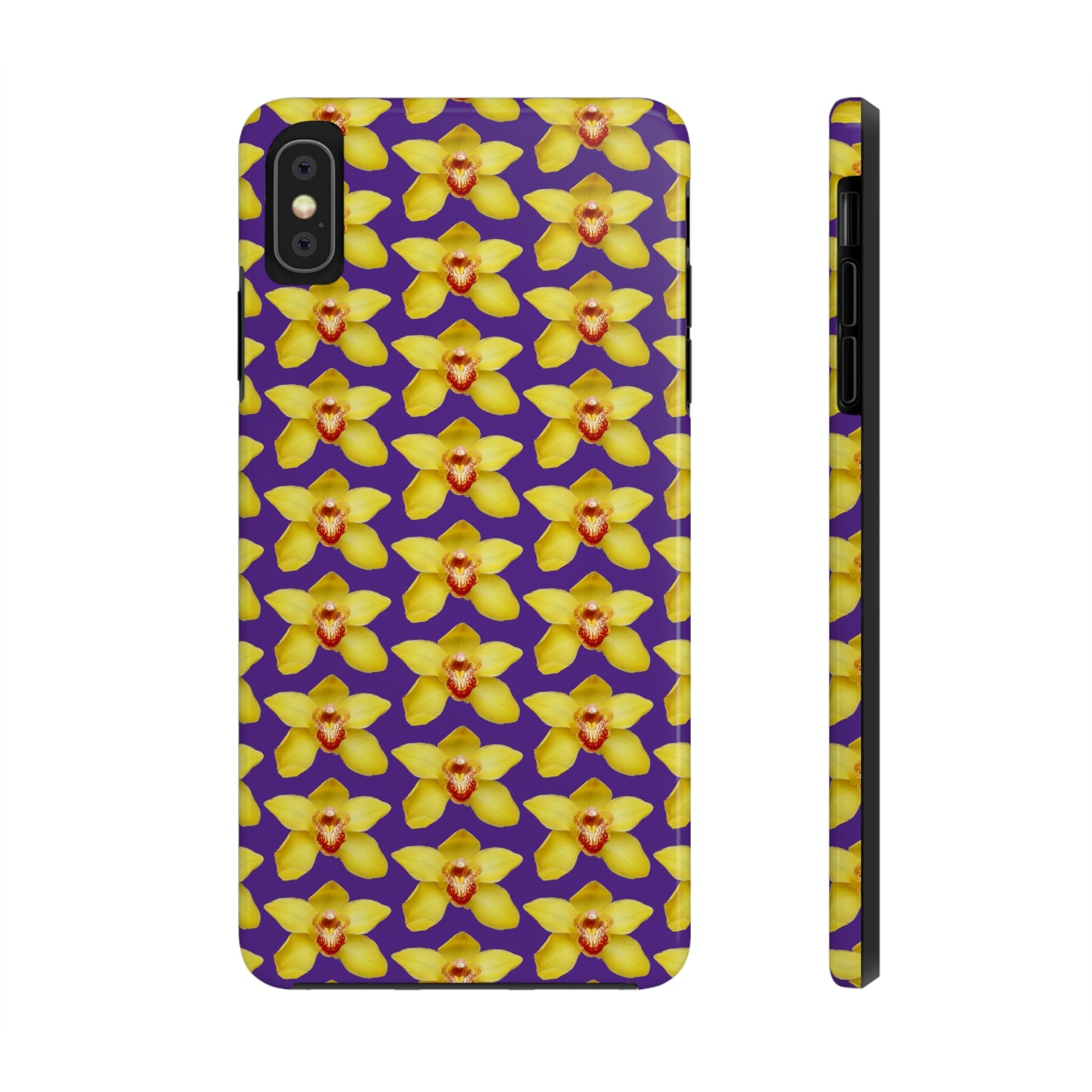 Yellow Cymbidium Orchid Purple Tough Phone Case